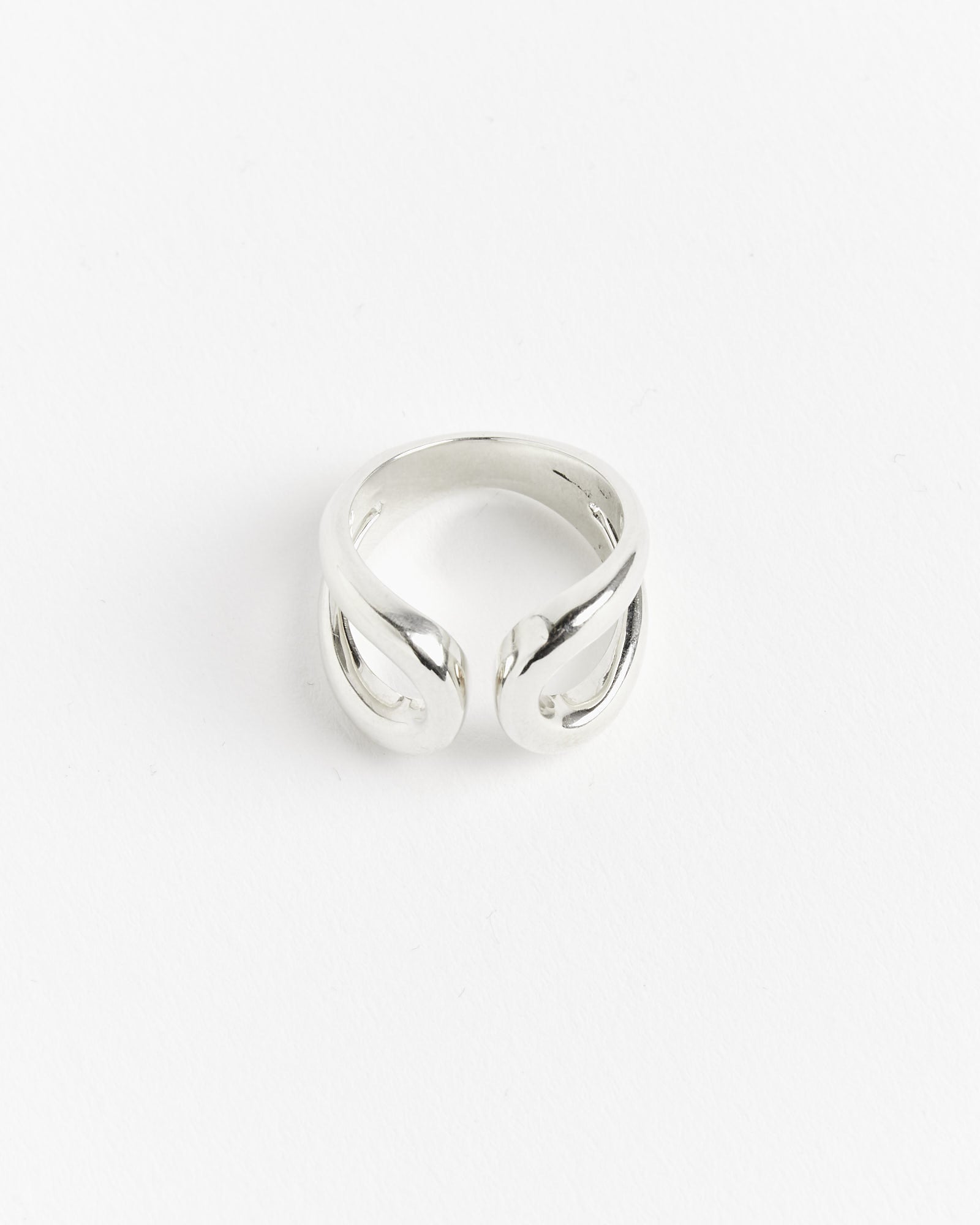 Double Beam Ring in Sterling Silver