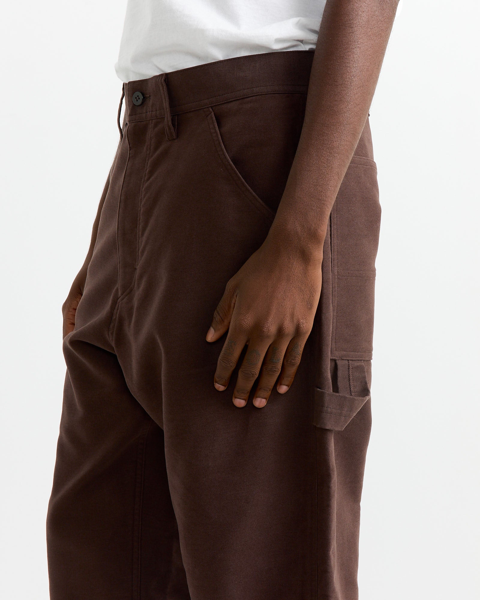 Cale Cotton Silk Moleskin Pant Brown - Brown / 4 (265393)