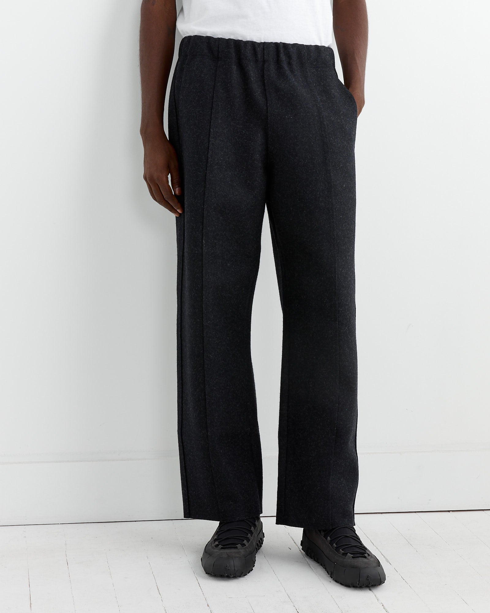 Wool Felt Pant in Grey