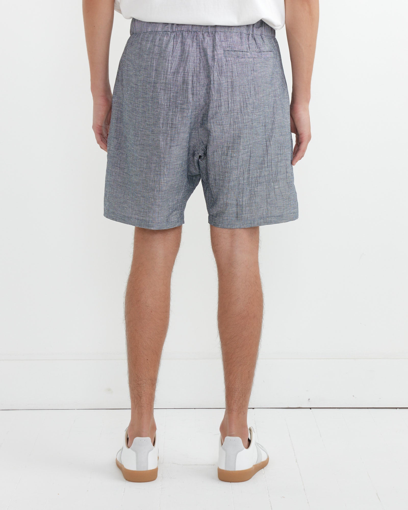 Yoyogi Short Crinkle Check in Black/White