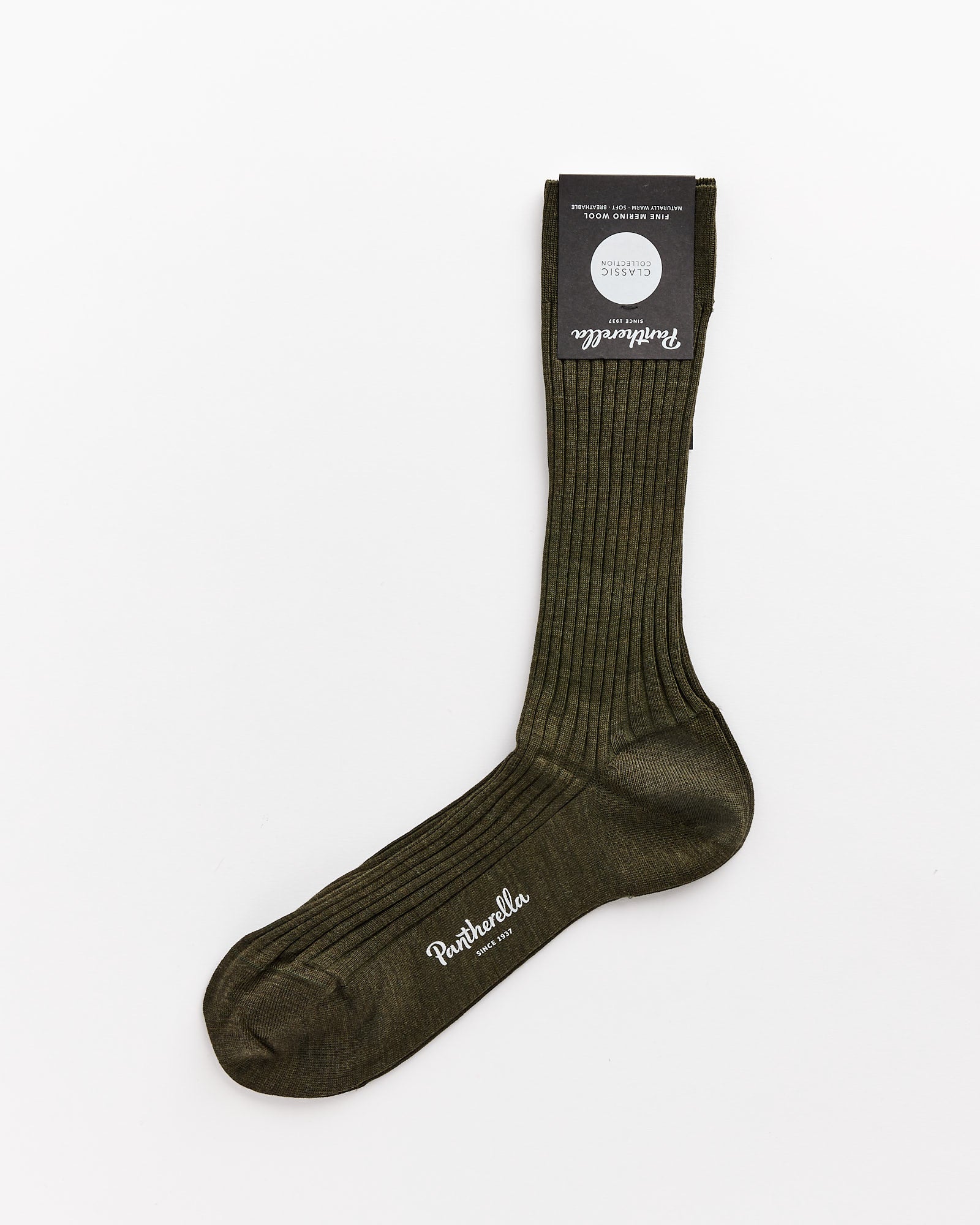 Pantherella Laburnum Short Socks Dark Olive - Dark Olive / 41-44 (265513)