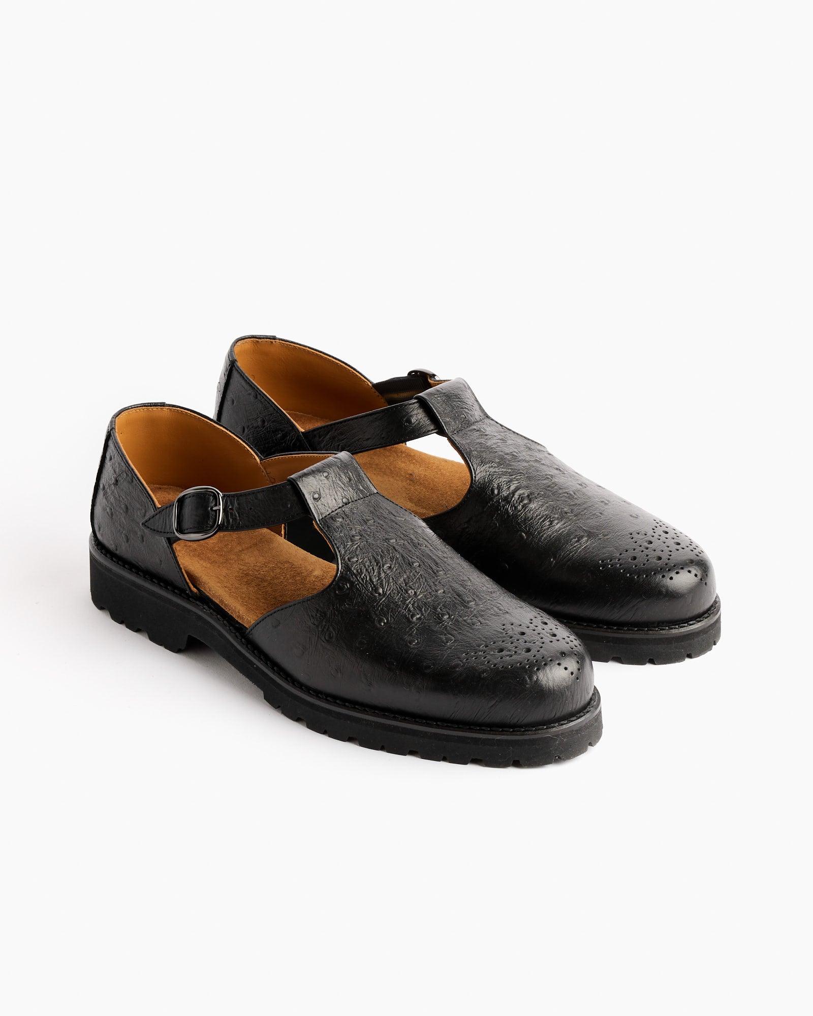 Gurkha Shoes in Ostrich Black