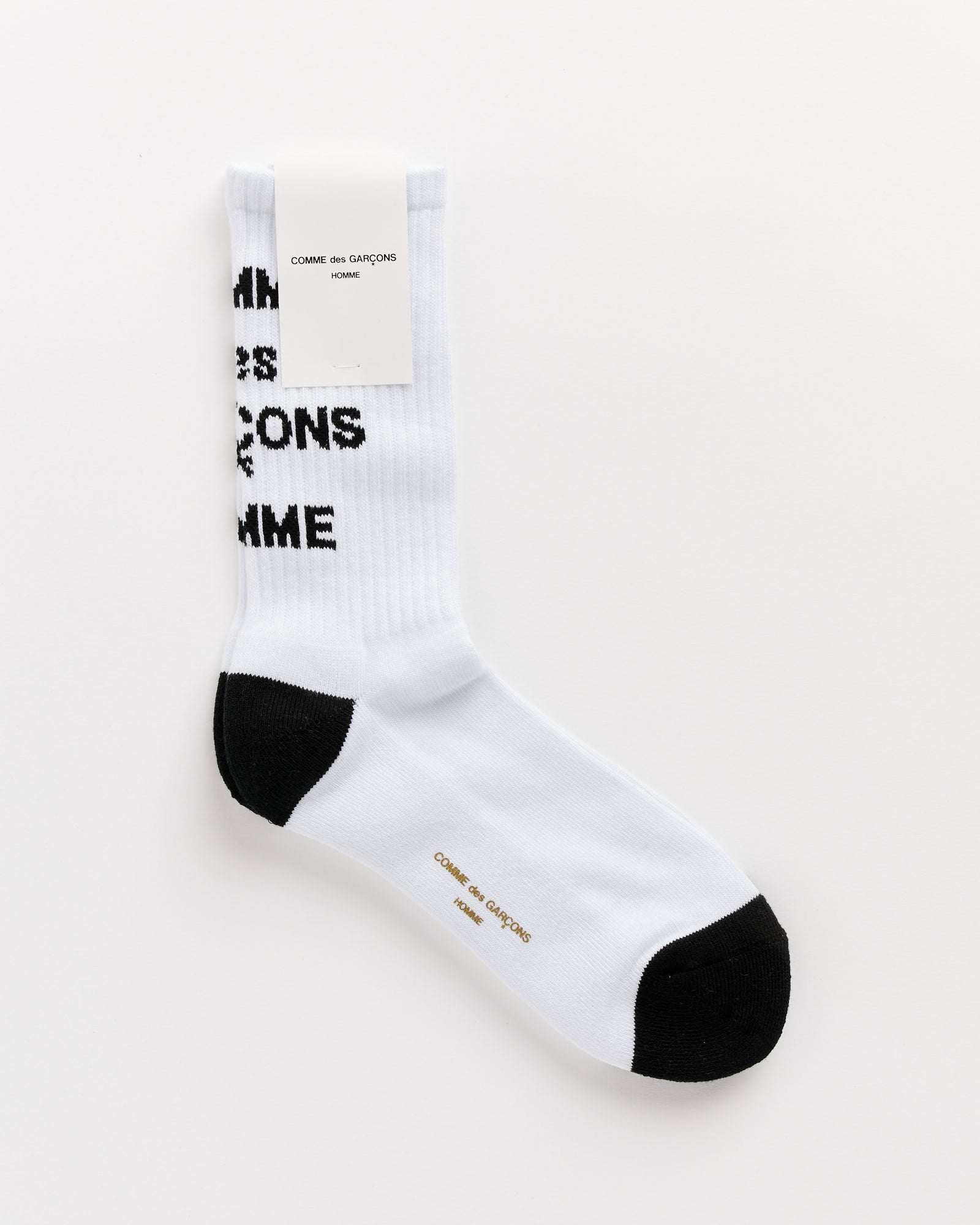 Logo Socks in White/Black