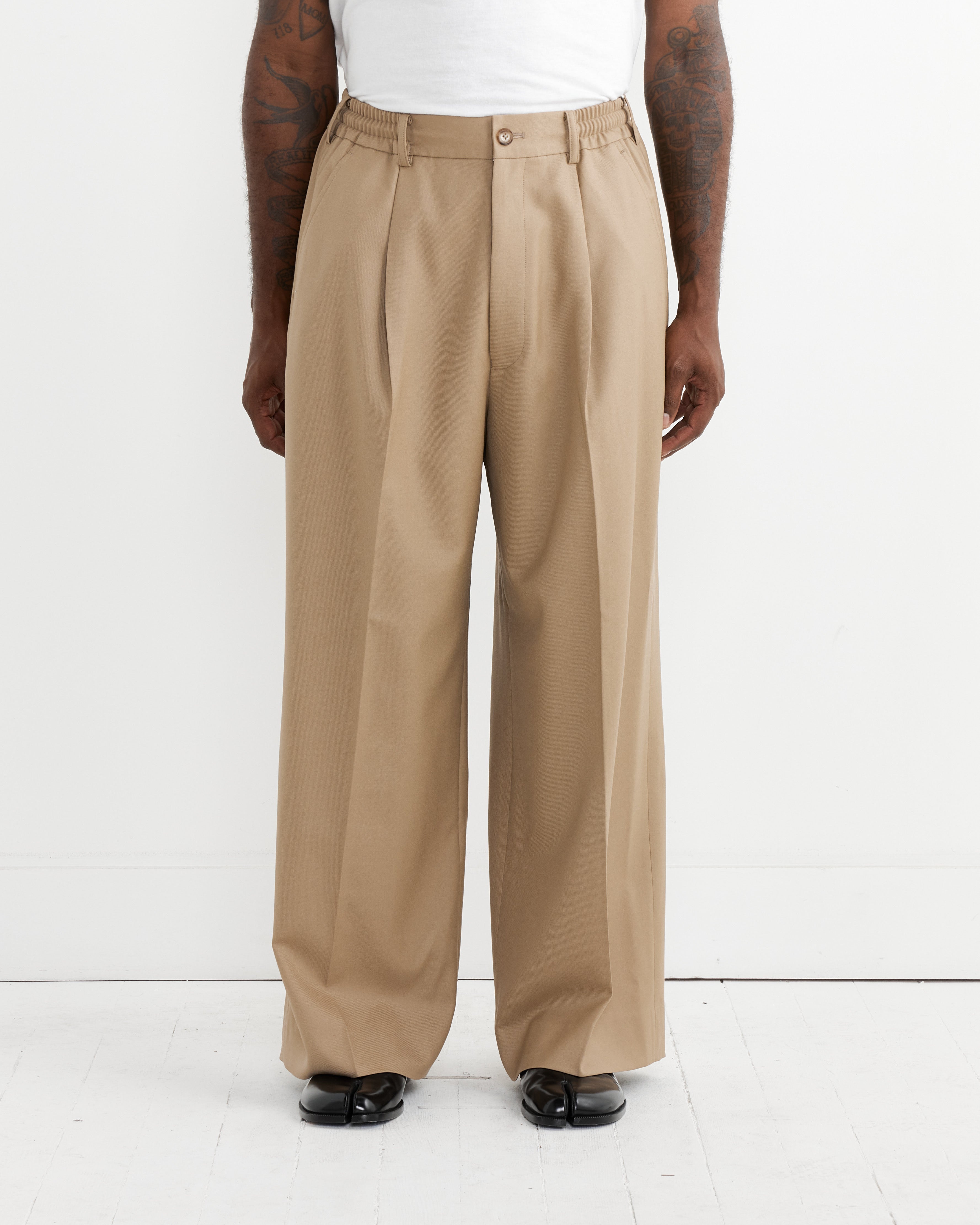 Double Weave Pant in Beige