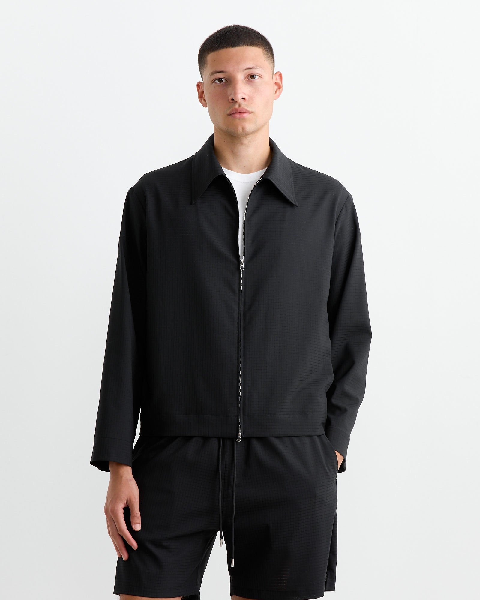 Zip Jacket Air Mesh in Black