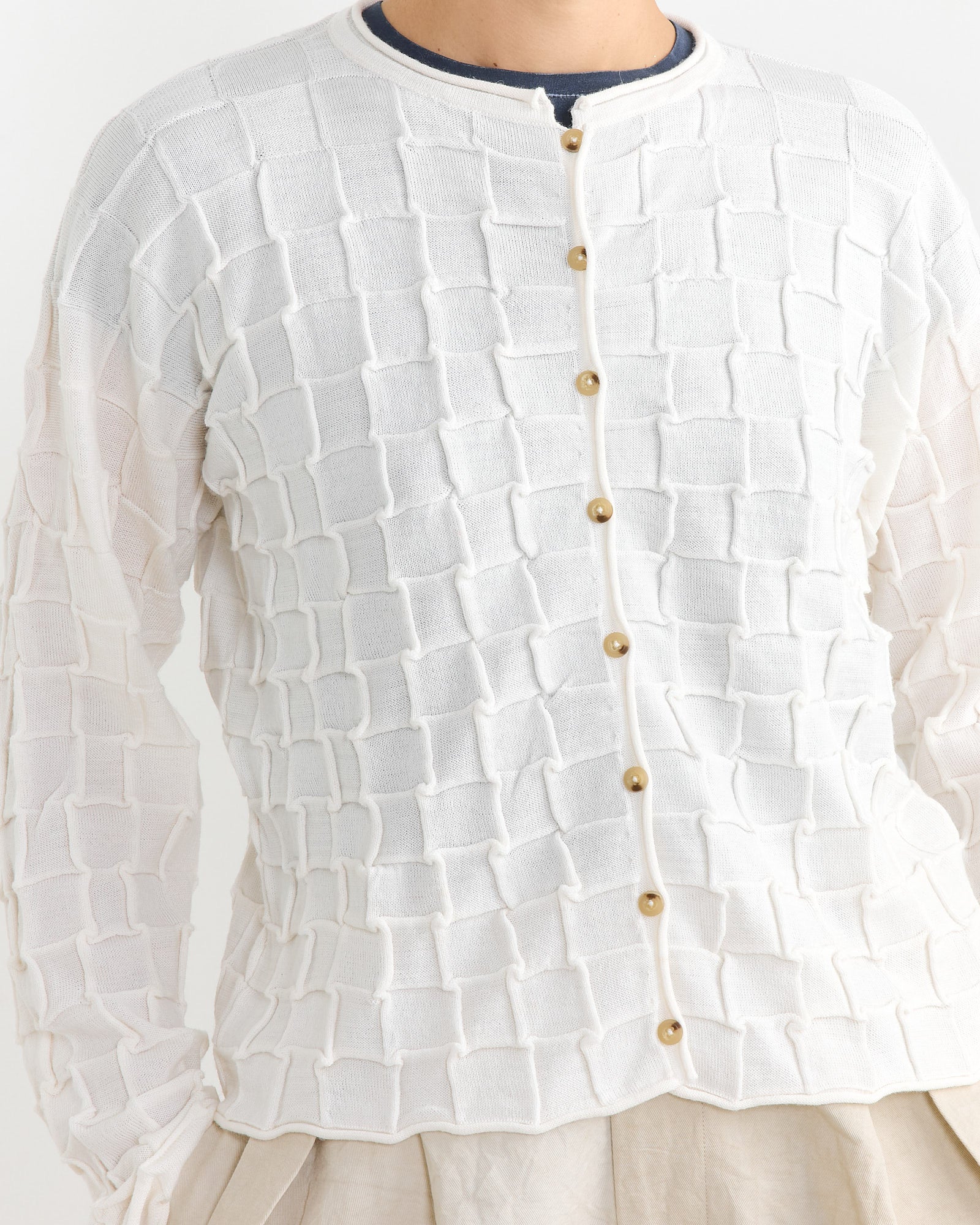 Lauren Manoogian Inlay Cardigan White - White / 1 (265802)