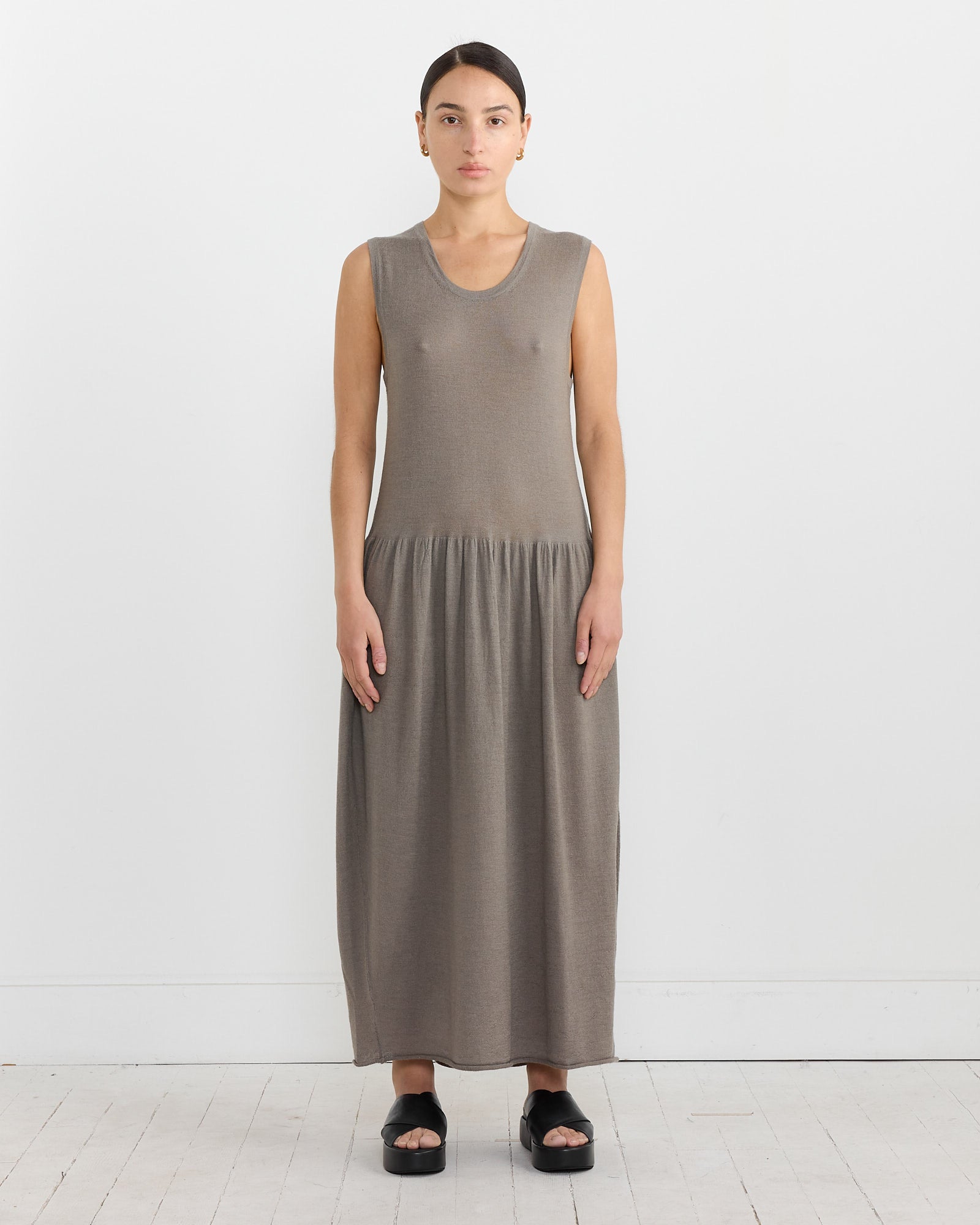 Lauren Manoogian Balloon Slip Dress Concrete - Concrete / 1 (265804)