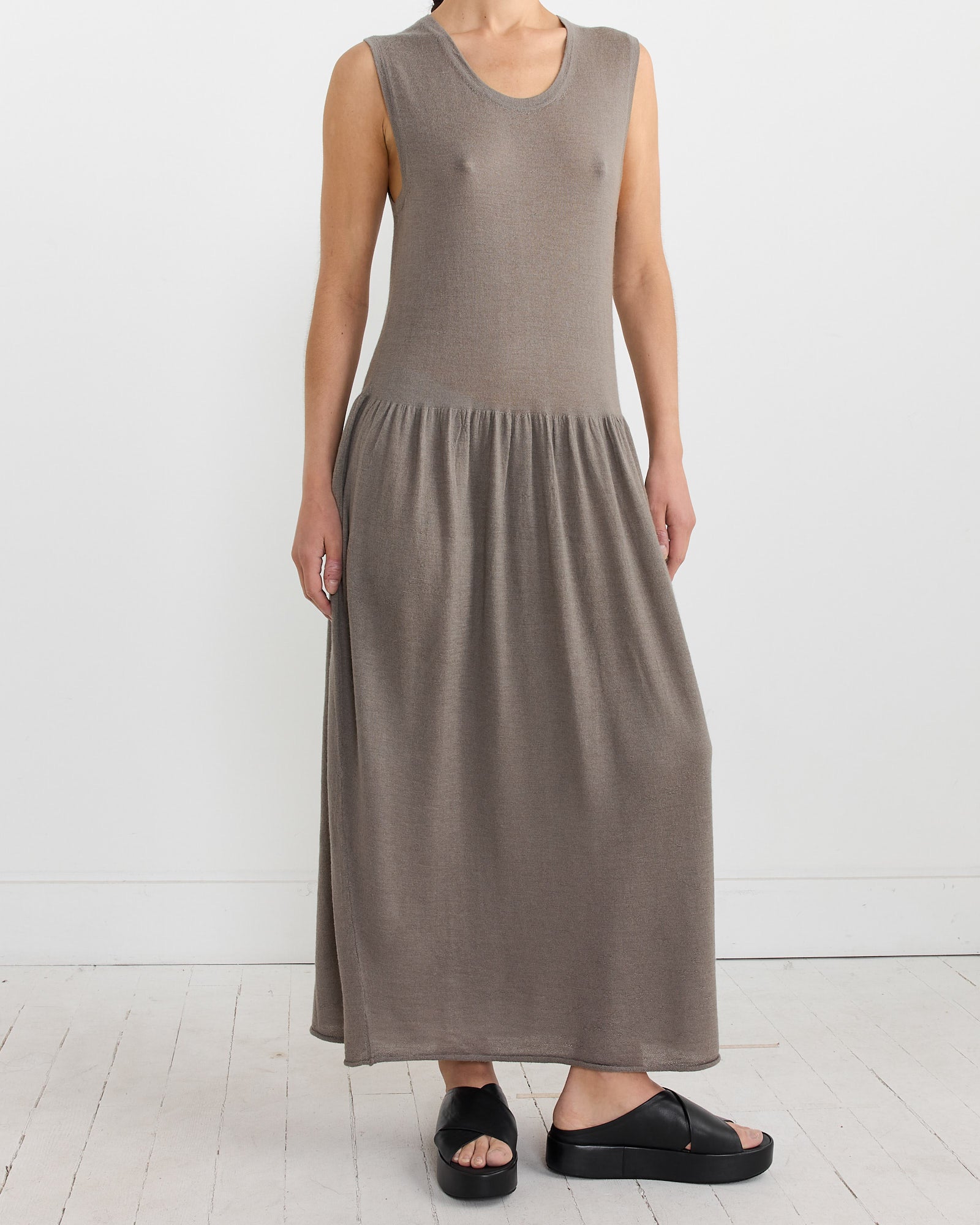 Lauren Manoogian Balloon Slip Dress Concrete - Concrete / 1 (265804)