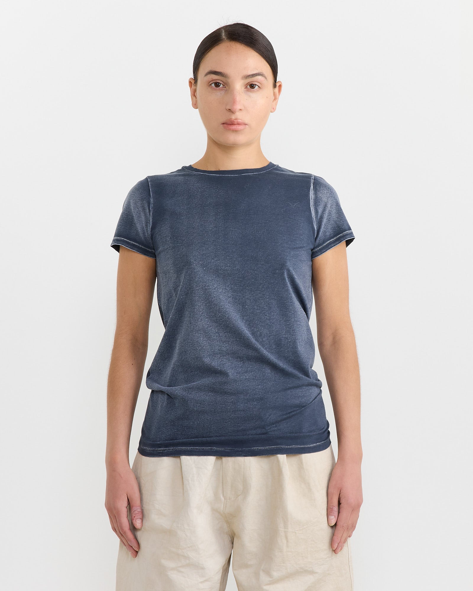 Lauren Manoogian Bias Baby Tee Indigo - Indigo / 1 (265813)