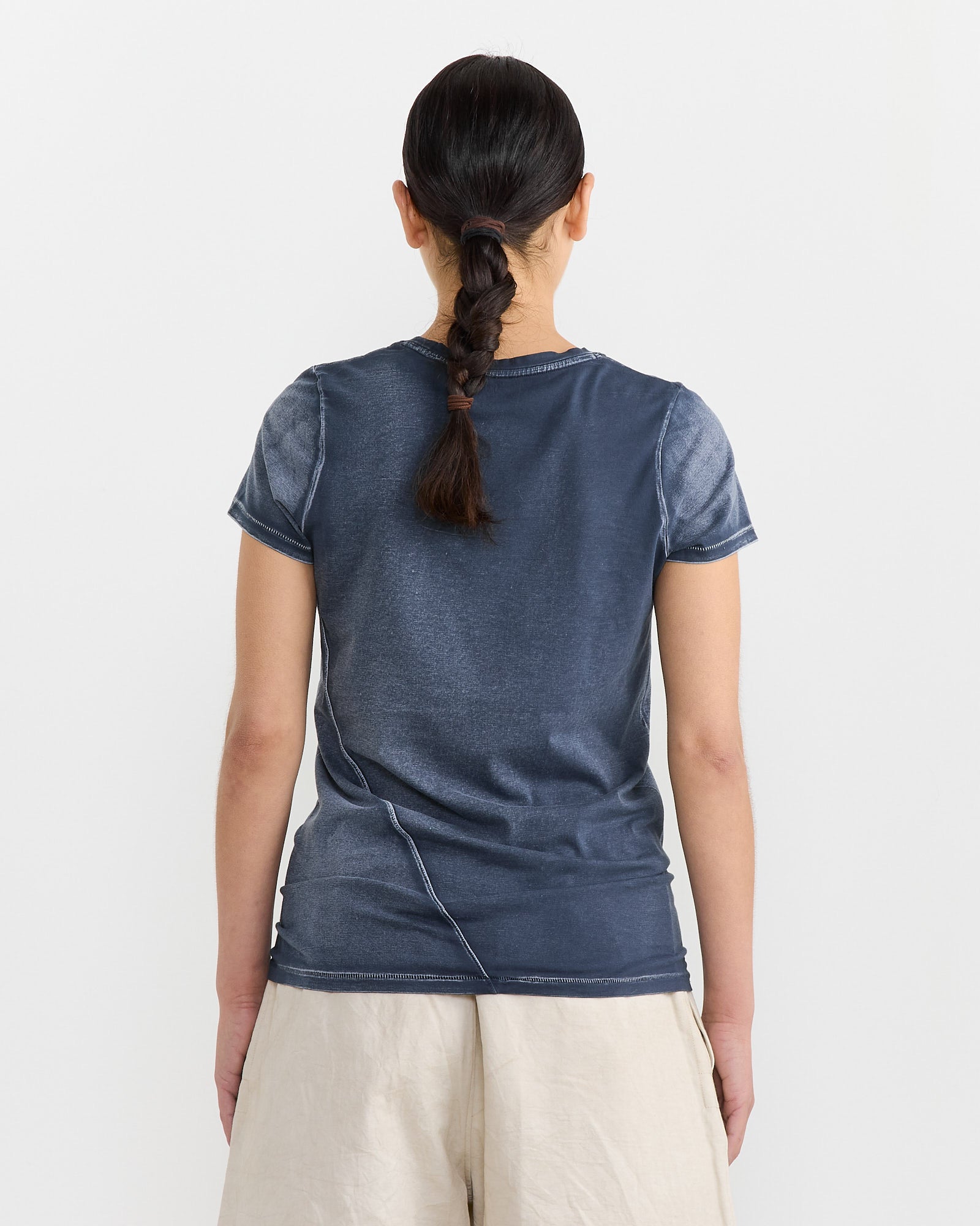 Lauren Manoogian Bias Baby Tee Indigo - Indigo / 1 (265813)