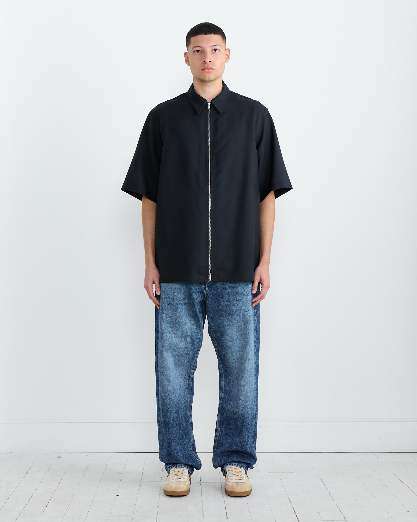 Studio Nicholson Method Shirt Darkest Navy - Darkest Navy / L (266110)