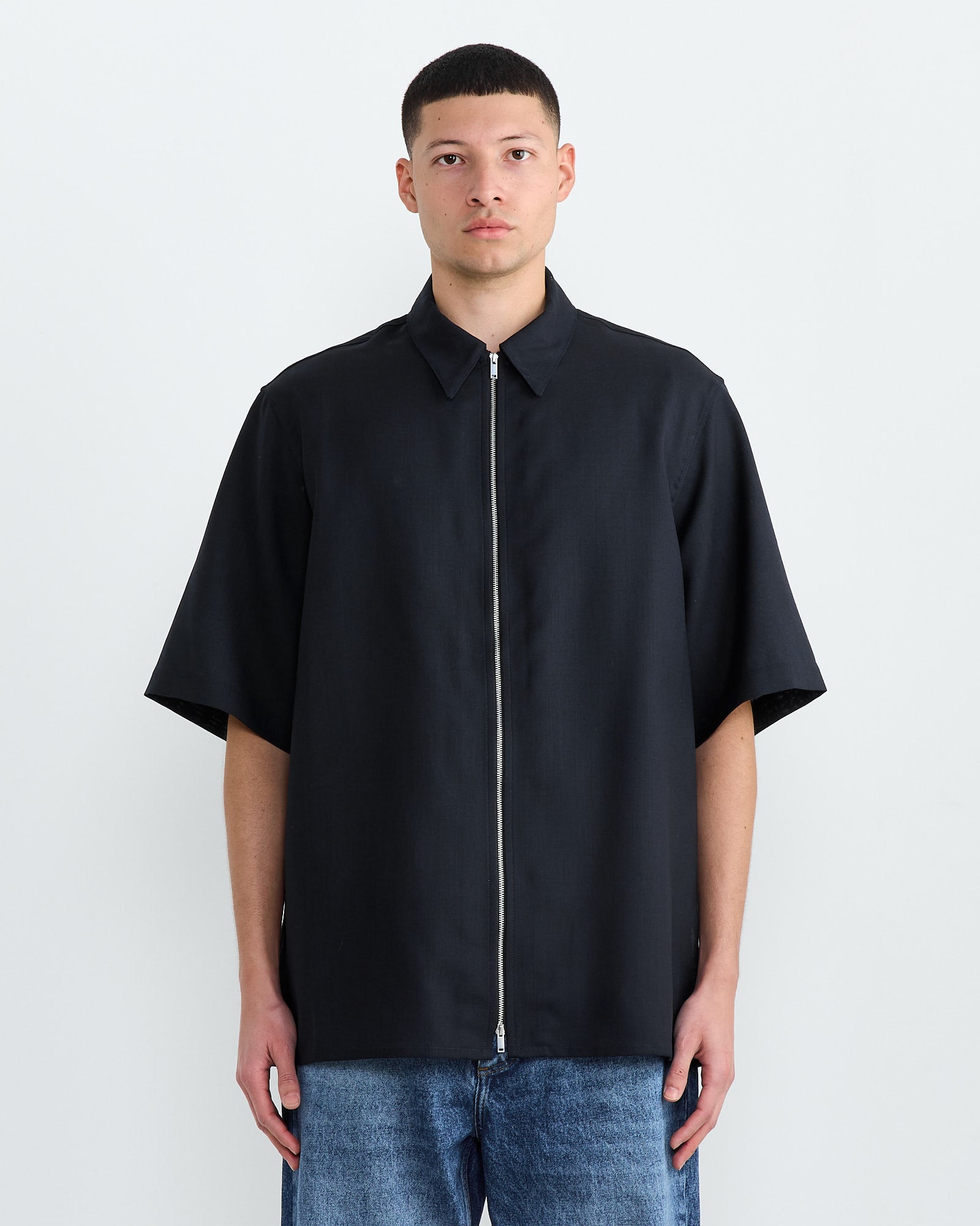 Studio Nicholson Method Shirt Darkest Navy - Darkest Navy / L (266110)