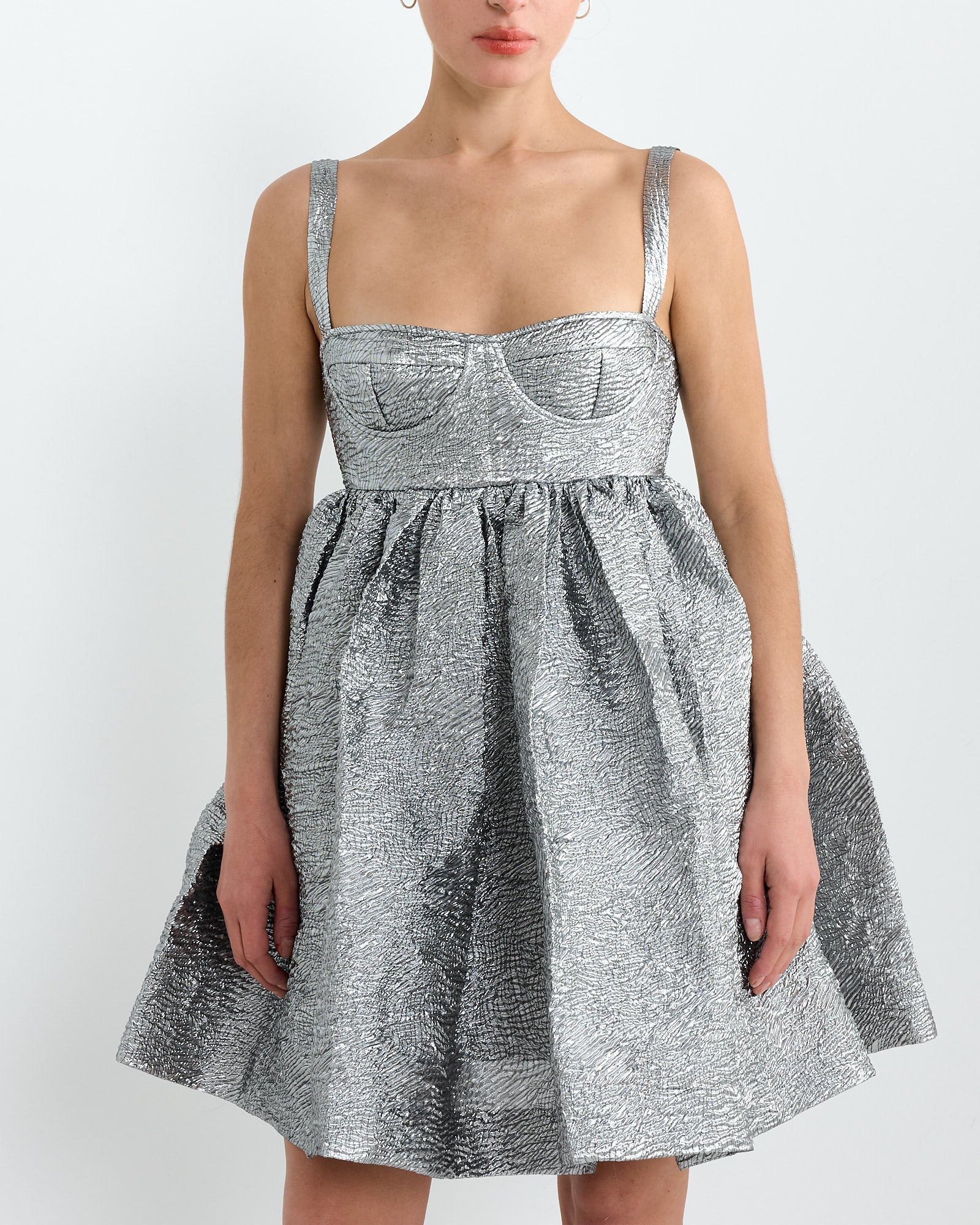 Cecilie Bahnsen Onique Dress Silver - Silver / 8 (266519)