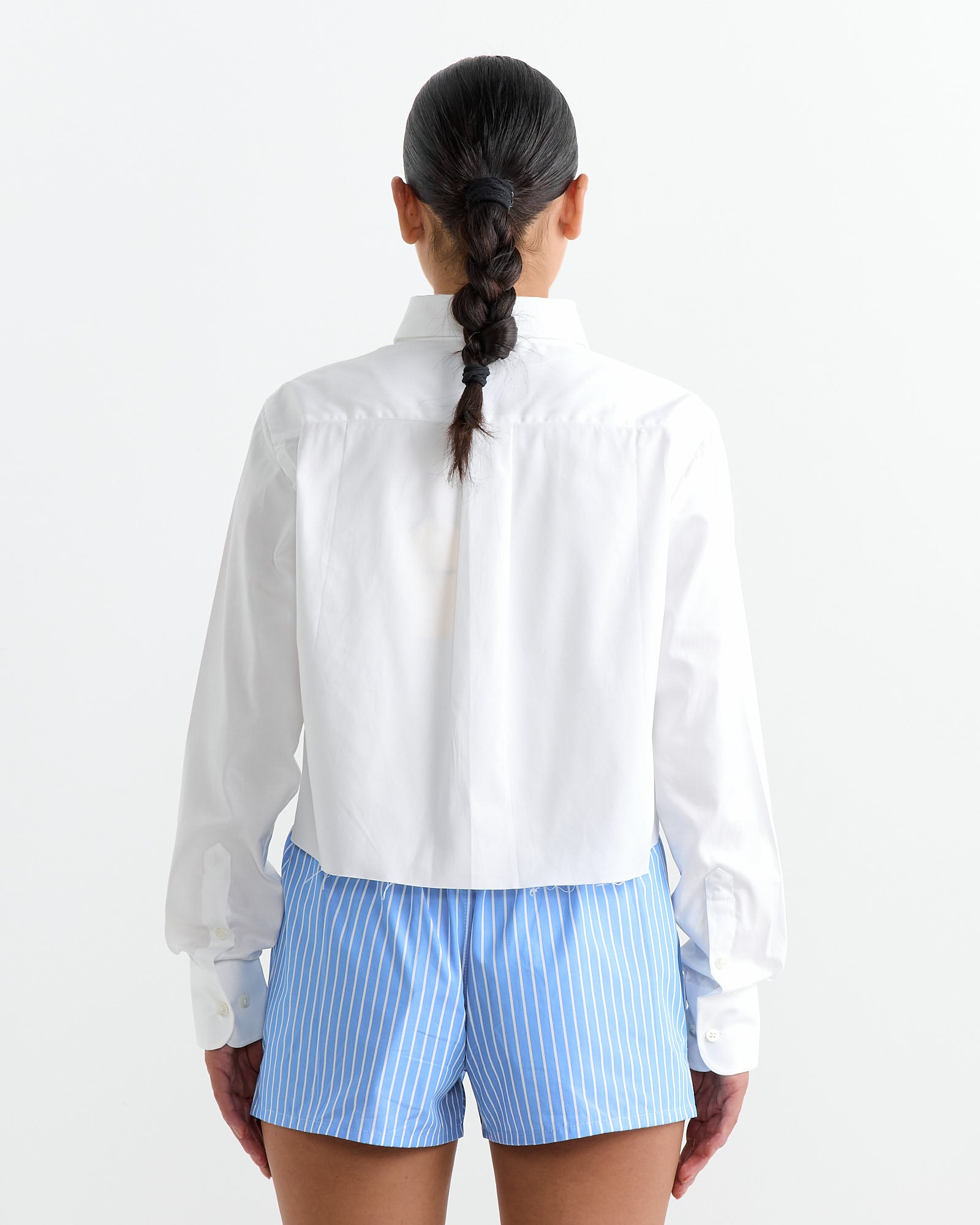 Hommegirls Oversized Cropped Shirt White - White / S (266702)