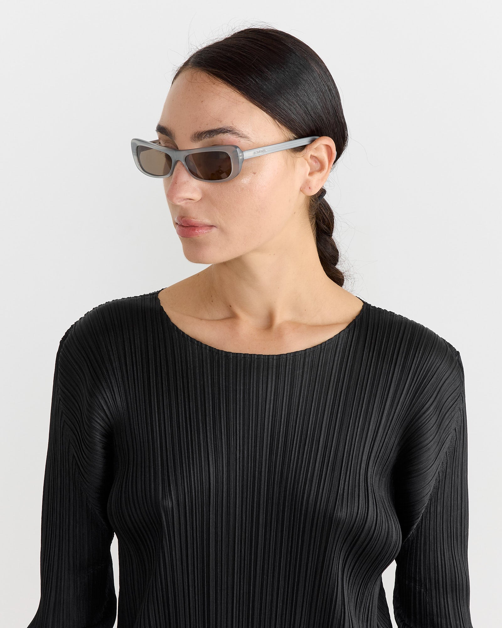 Jacquemus x Linda Farrow Capri Sunglasses Grey - Grey / OS (266765)