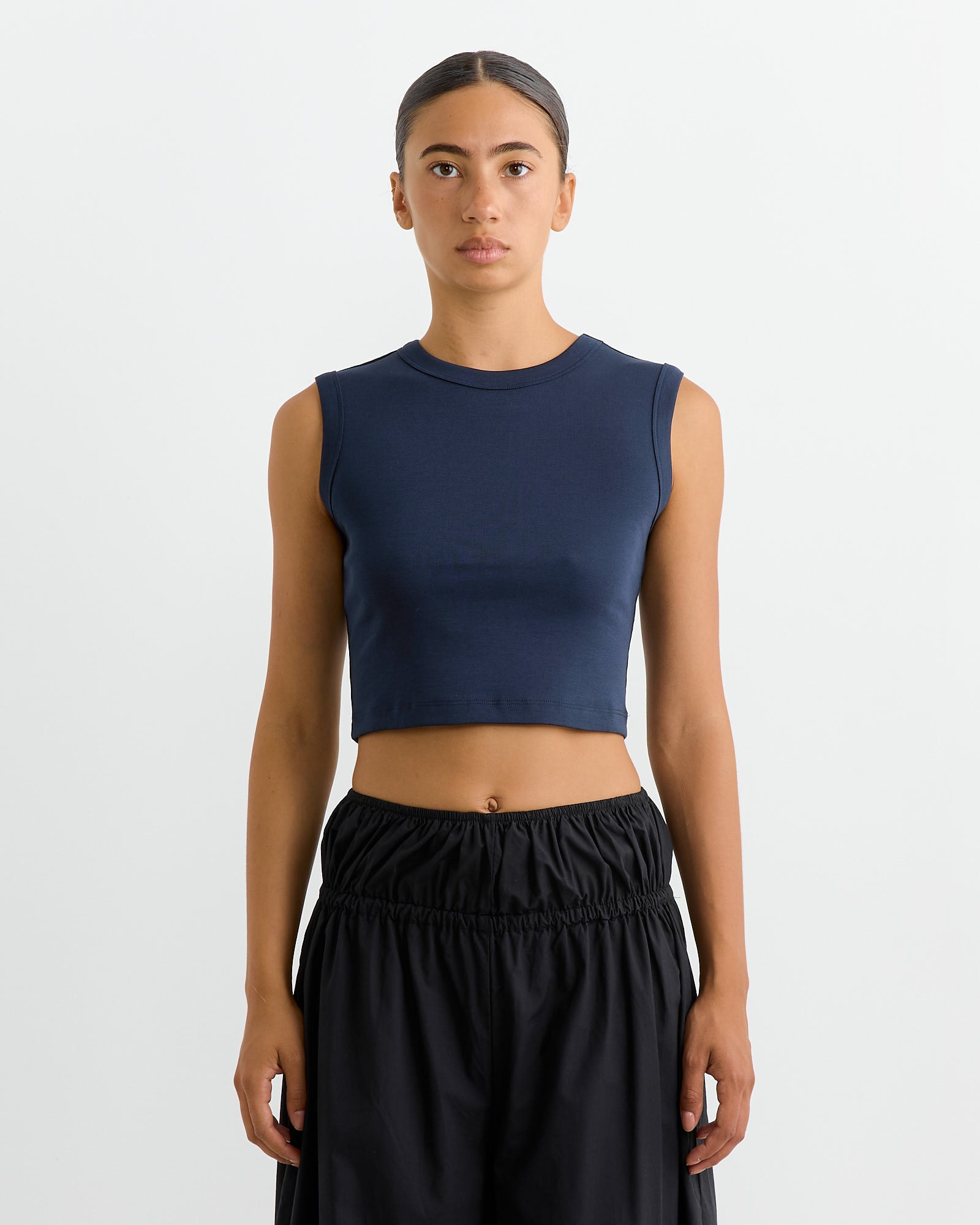 FLORE FLORE Esme Crop Tank Navy - Navy / S (266812)