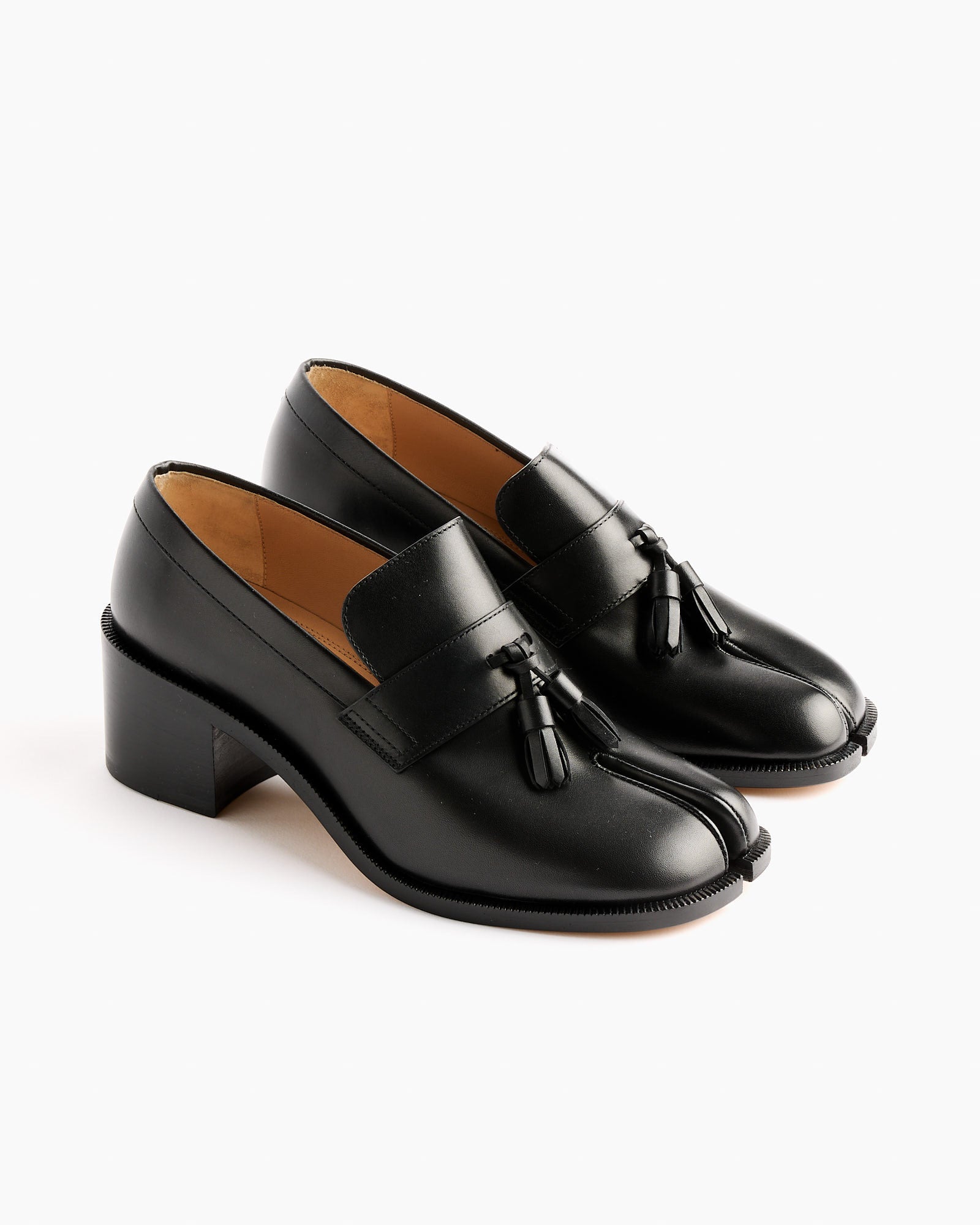 Maison Margiela Tabi Loafers Tassels H60 Black - Black / 39 (266867)