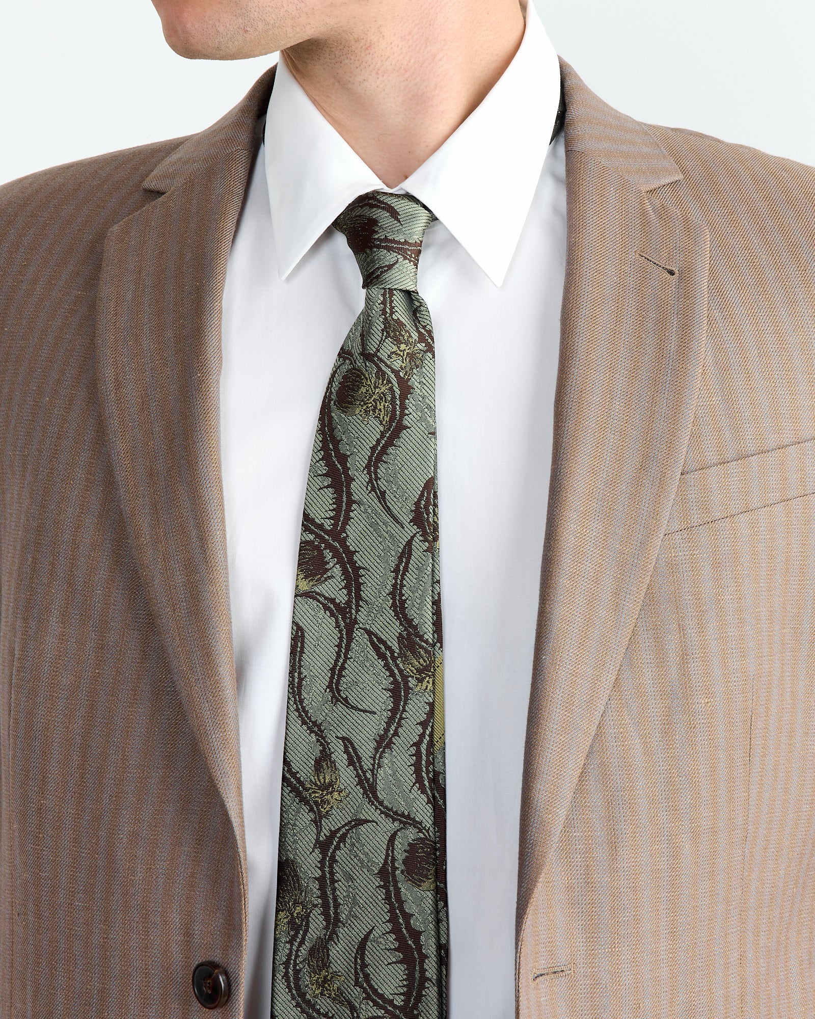 Dries Van Noten Q.1902 Tie - Khaki - OS - Default Title (266879)