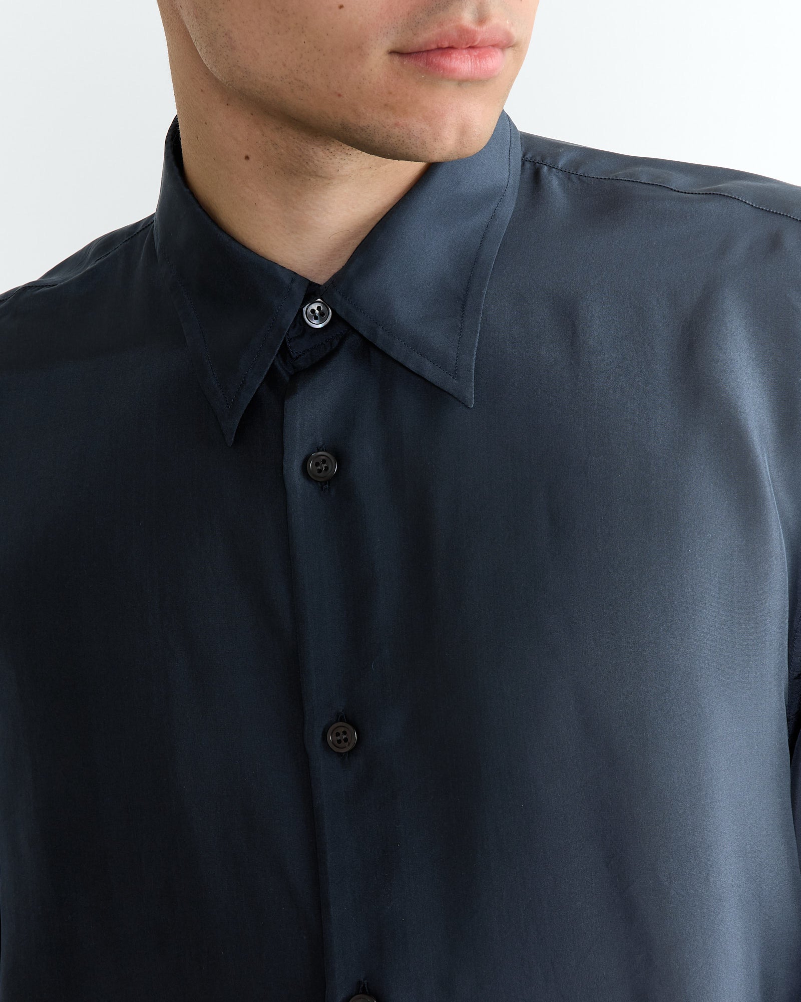 Dries Van Noten Croom 1198 Shirt Navy - Navy / M (266949)