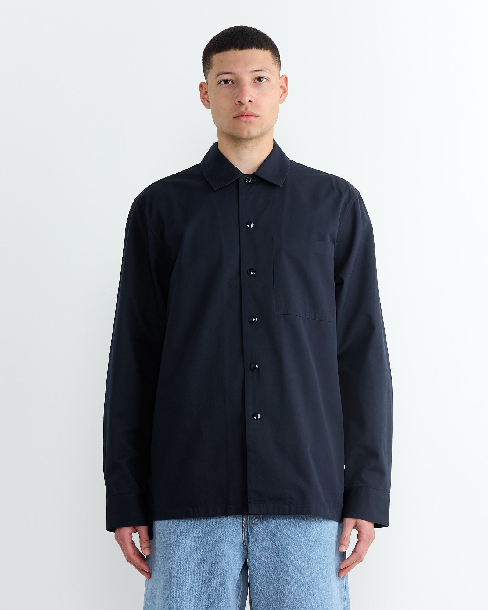 Dries Van Noten Cornish 1463 Shirt Navy - Navy / 48 (266963)