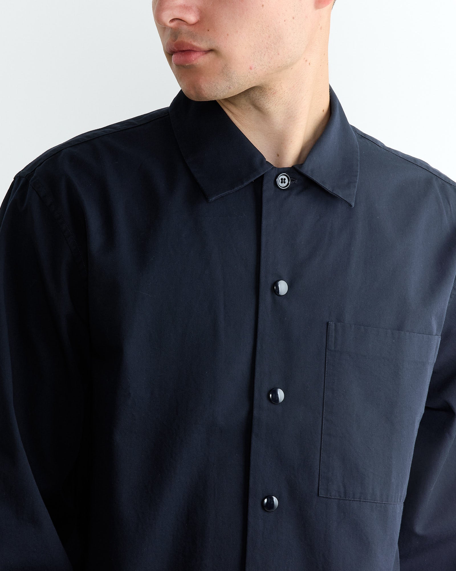 Dries Van Noten Cornish 1463 Shirt Navy - Navy / 48 (266963)