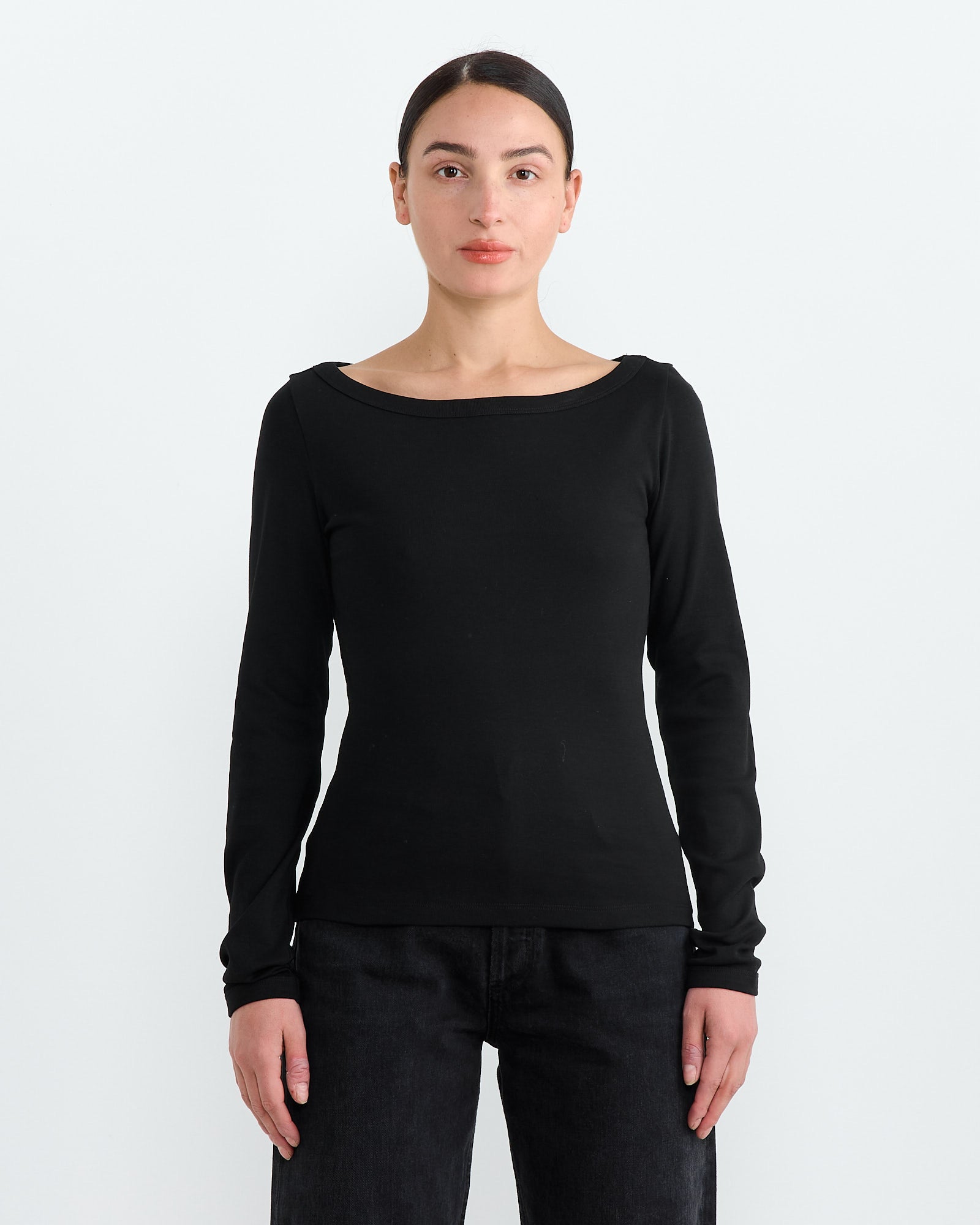 FLORE FLORE Steffi L/S Tee Black - Black / S (267078)