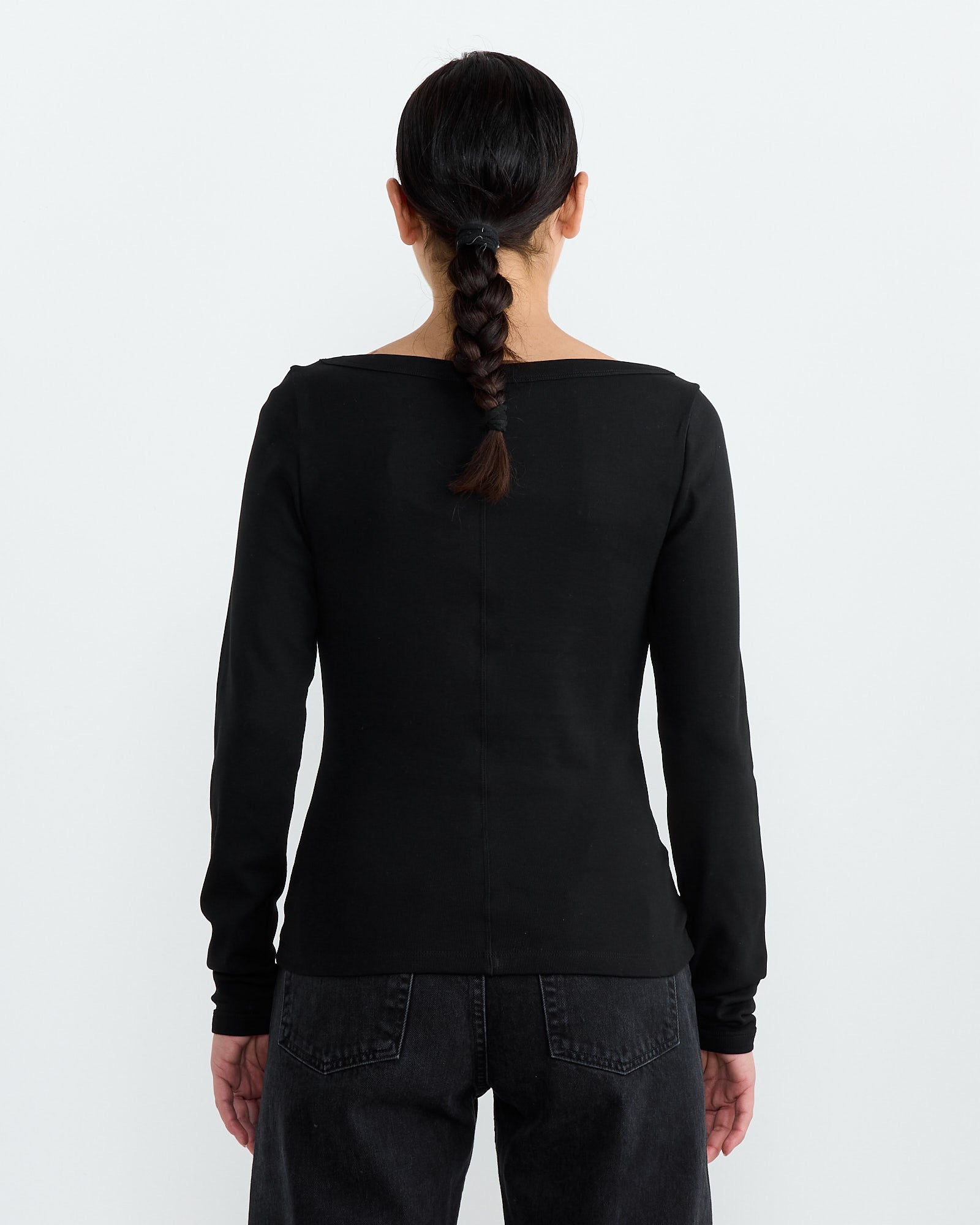 FLORE FLORE Steffi L/S Tee Black - Black / S (267078)