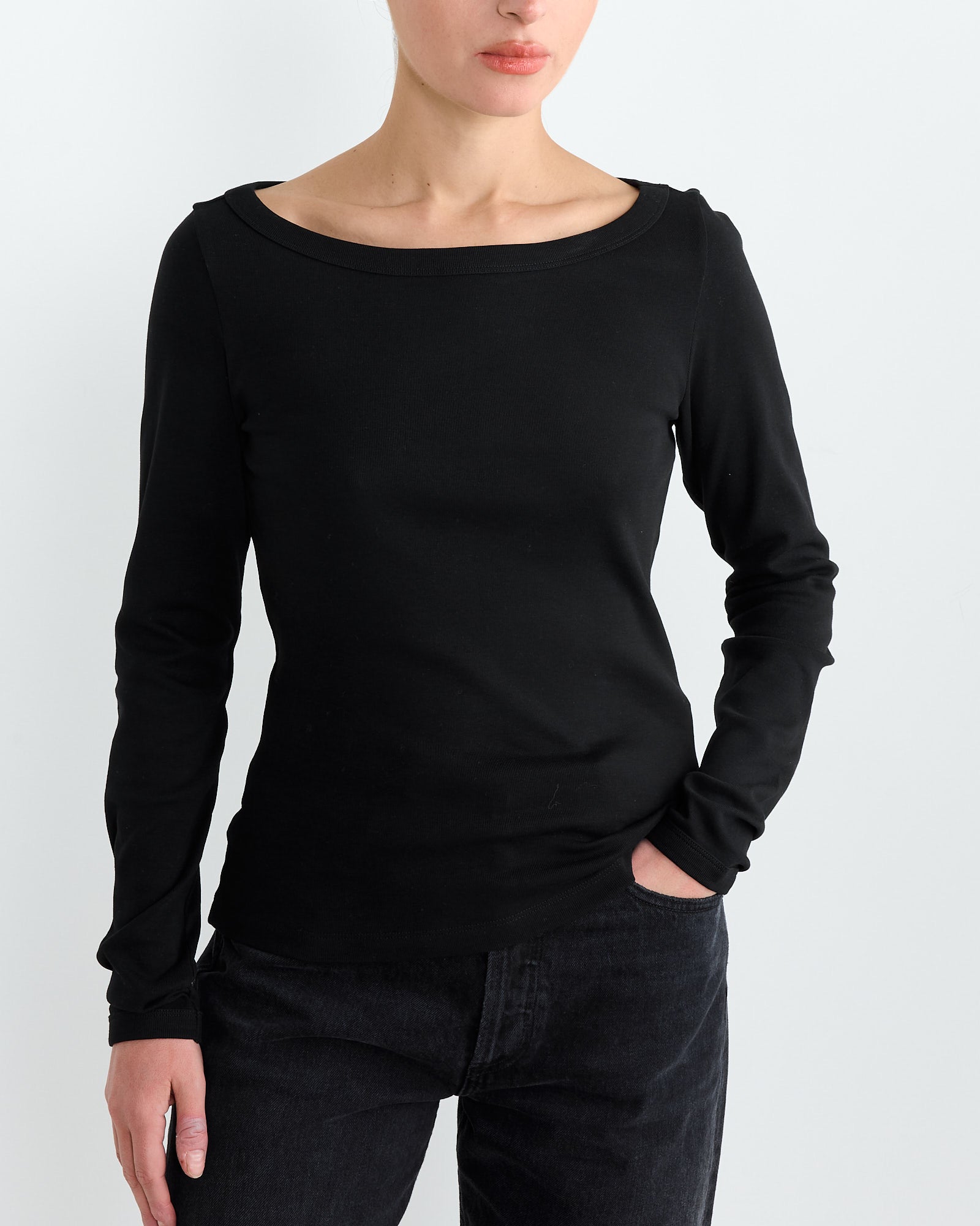 FLORE FLORE Steffi L/S Tee Black - Black / S (267078)