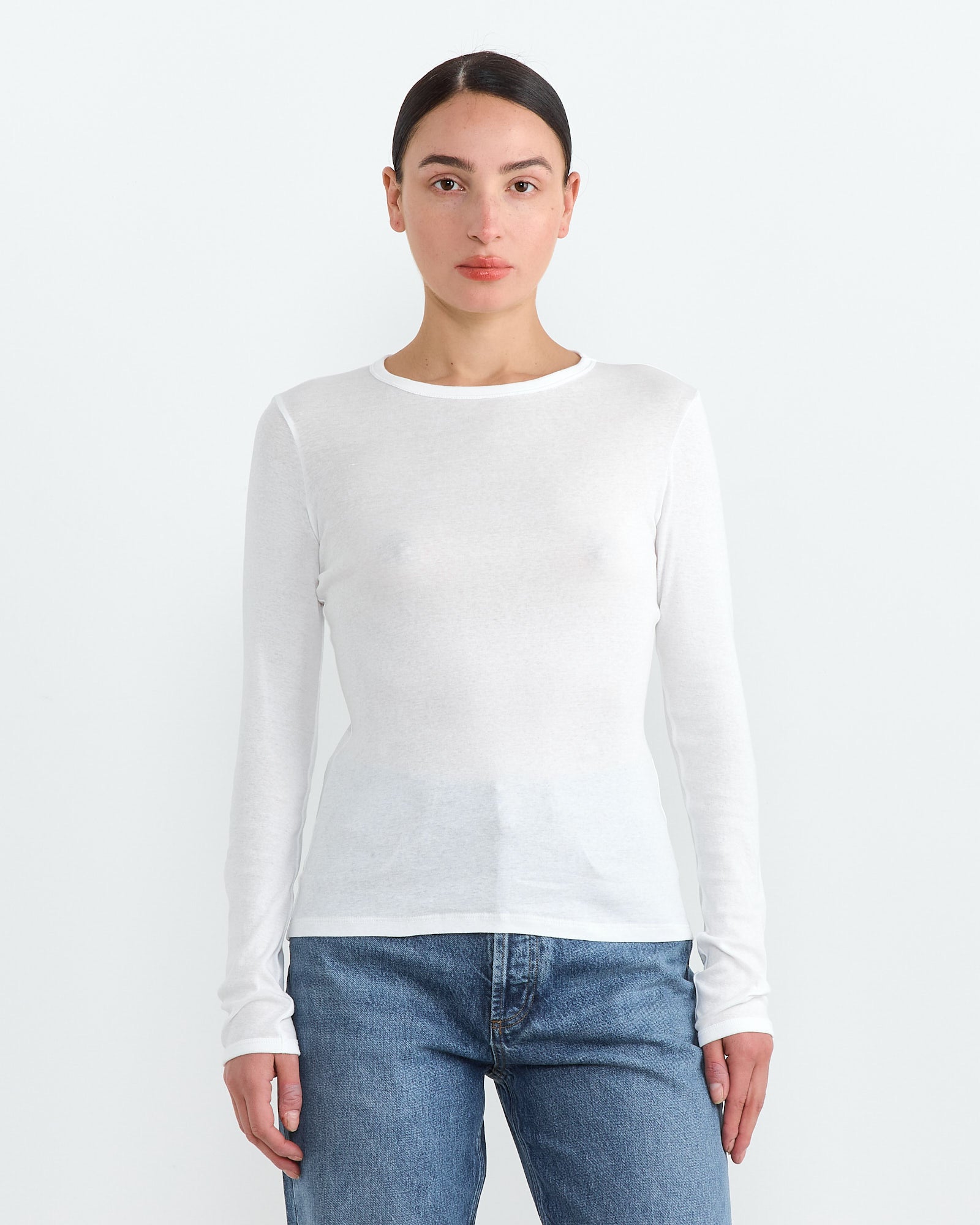 FLORE FLORE Olivia L/S Tee White - White / S (267082)