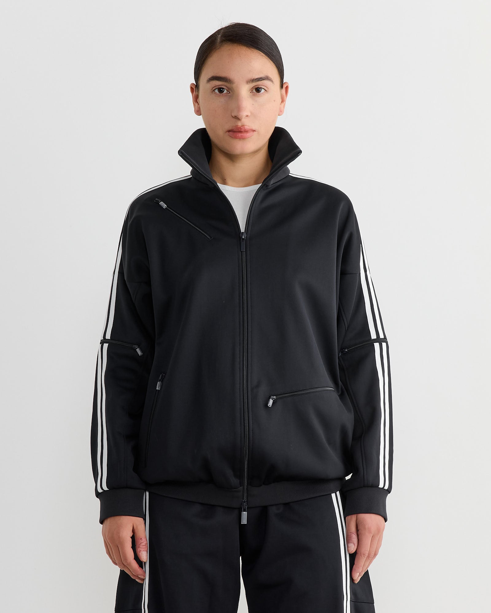 Tibi Active Knit Track Jacket Navy - Navy / S (267121)