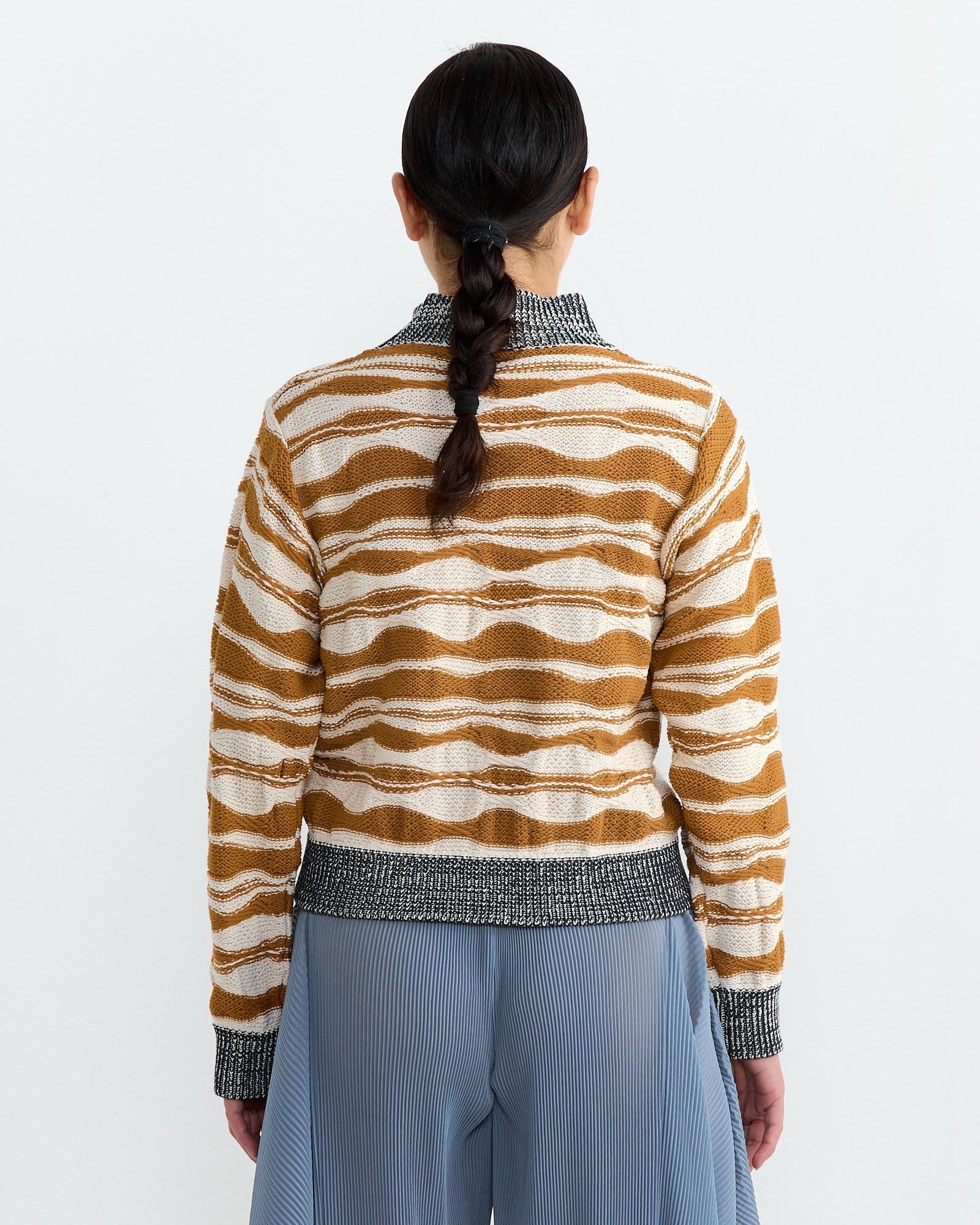 Henrik Vibskov Wave Knit Jumper Rust Beige Mountain Waves - Rust Beige Mountain Waves / S (267190)