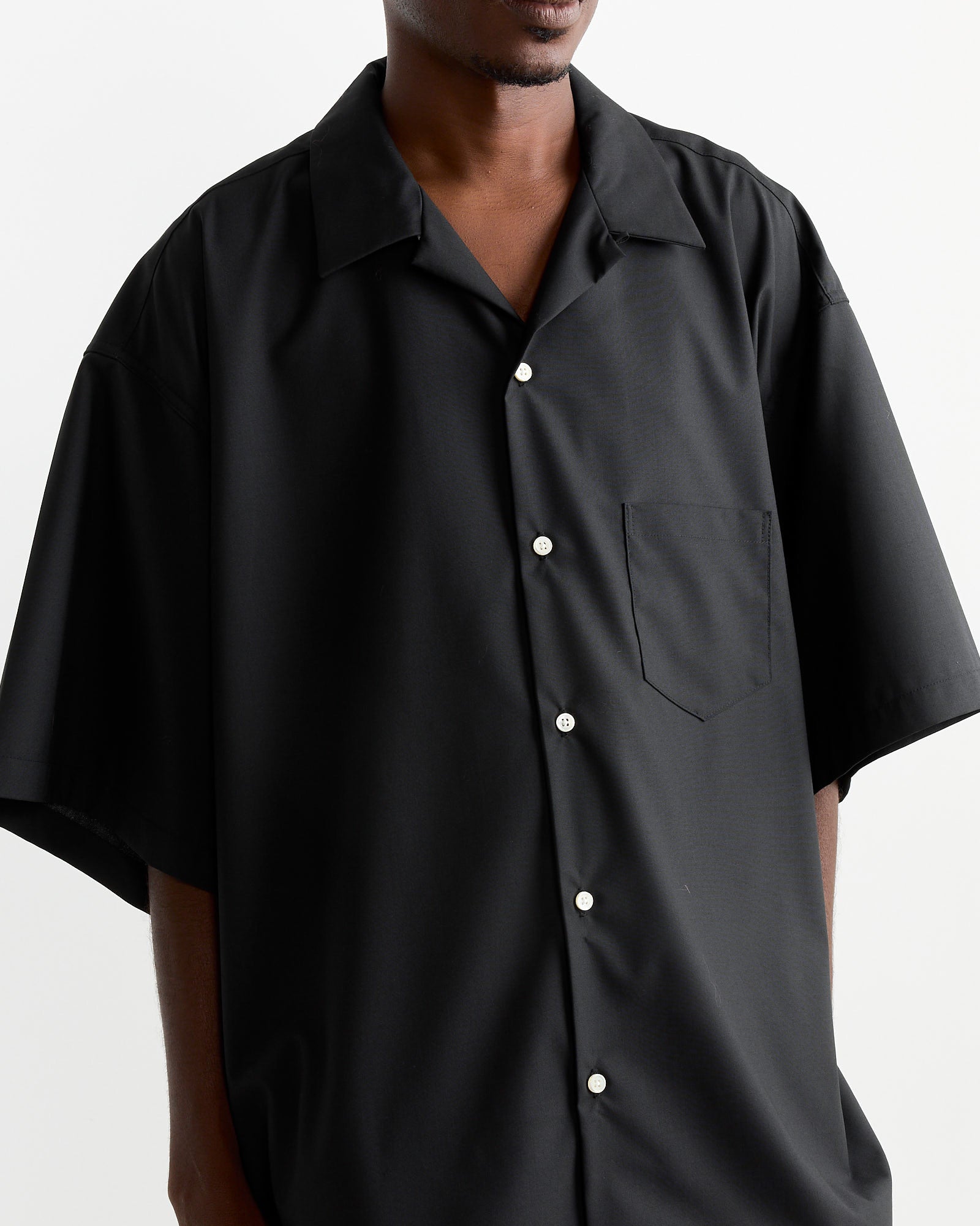 Re-Engineered Overshirt in Black