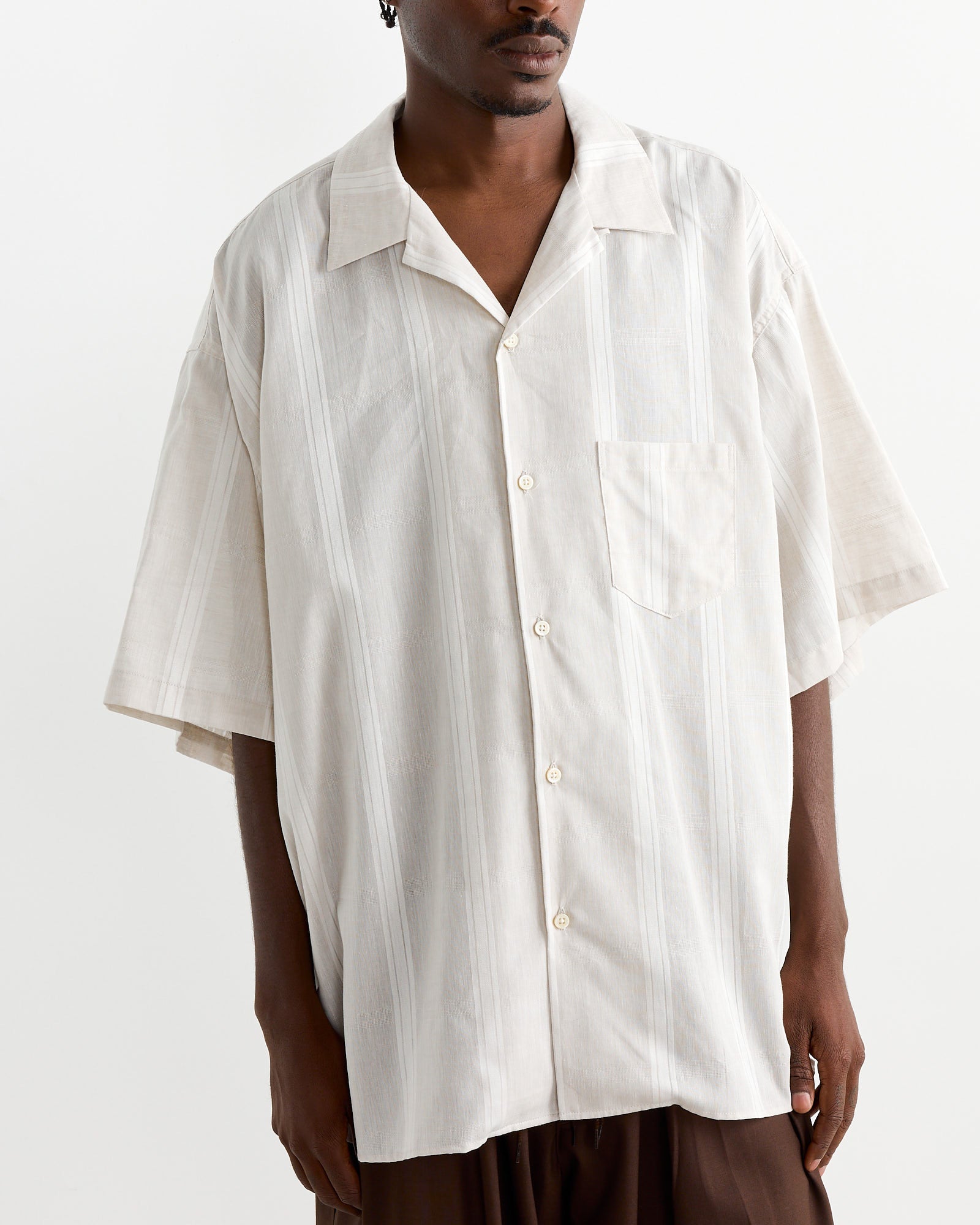 Sillage Re-Engineered S/S Overshirt - Stripe Natural - OS - Default Title (267363)