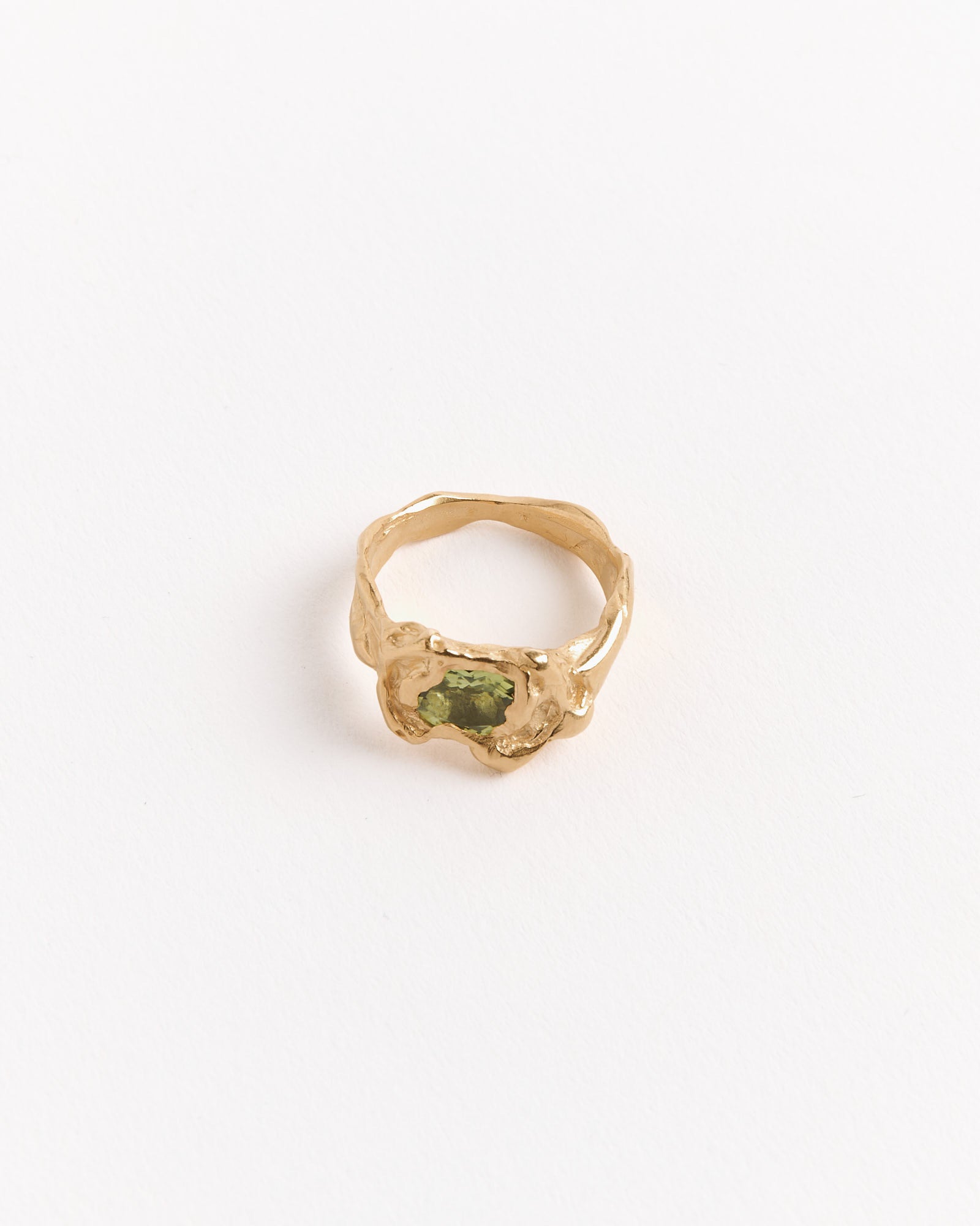 Ola Ring in Gold Plated/Green - Gold Plated/Green / 7 (267441)