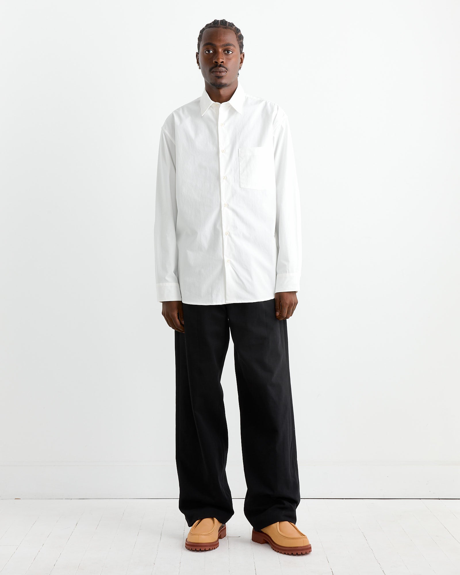 SMOCK Routine Shirt Organic Poplin White - Organic Poplin White / M (267688)