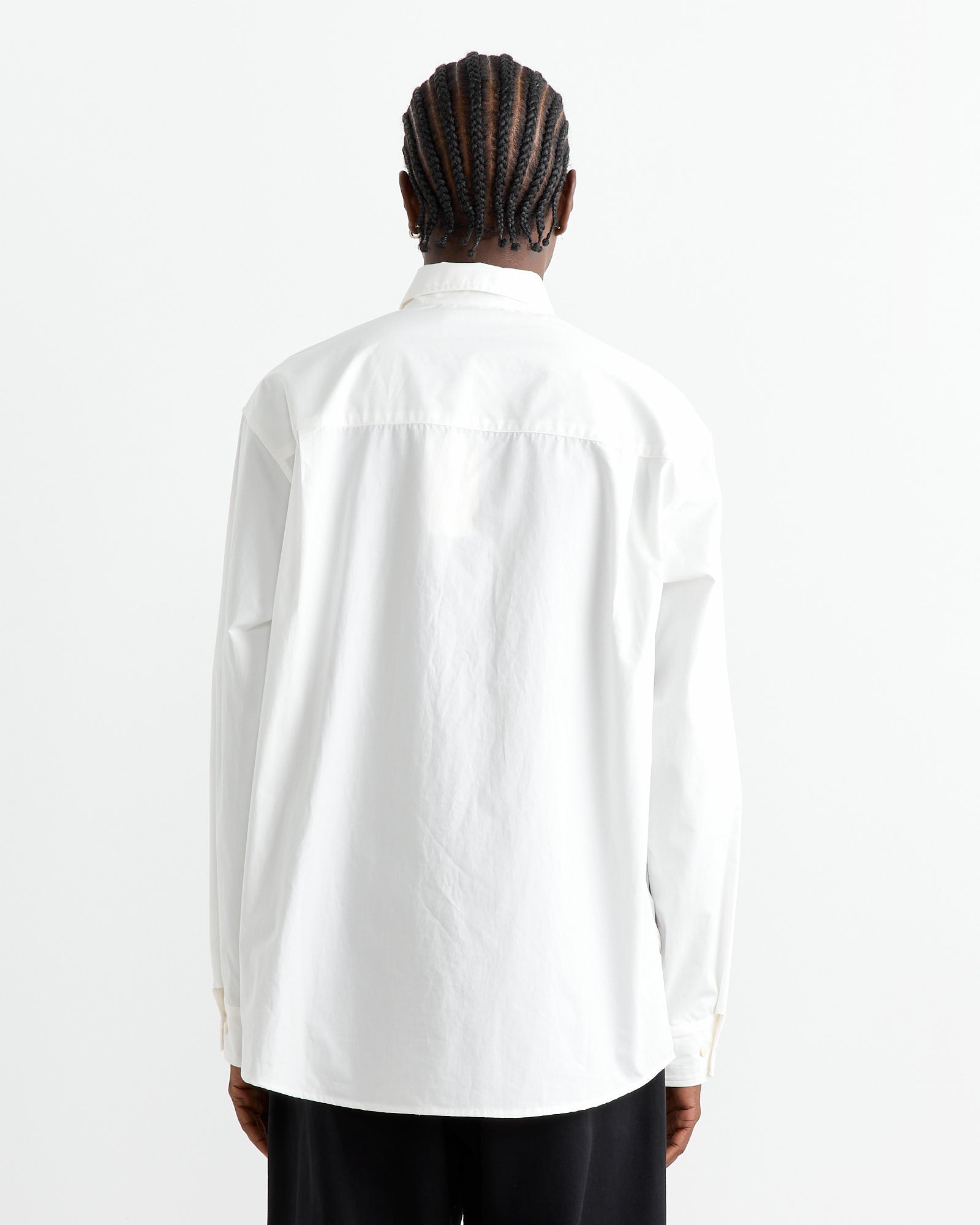 Routine Shirt in Organic Poplin White