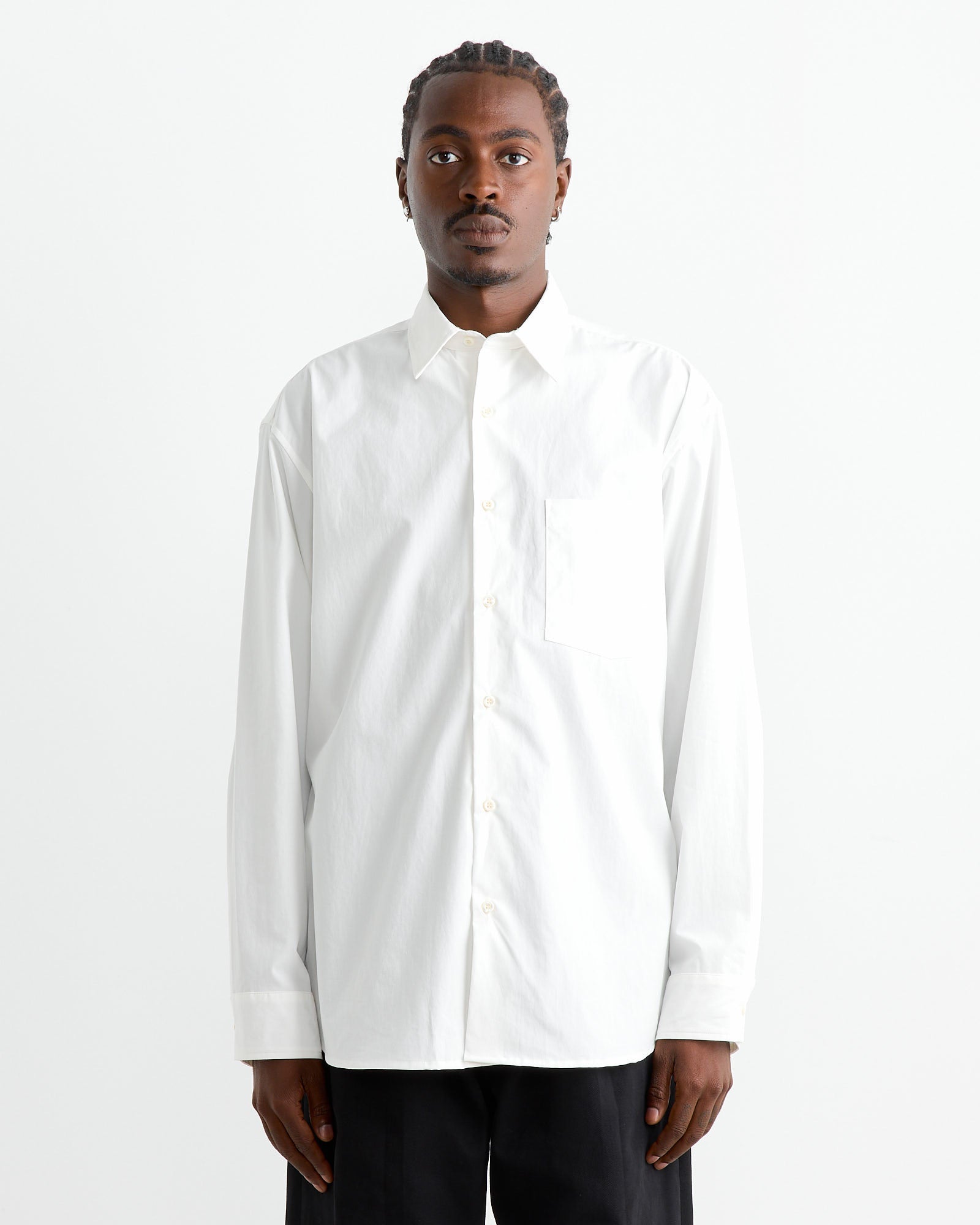 Routine Shirt in Organic Poplin White