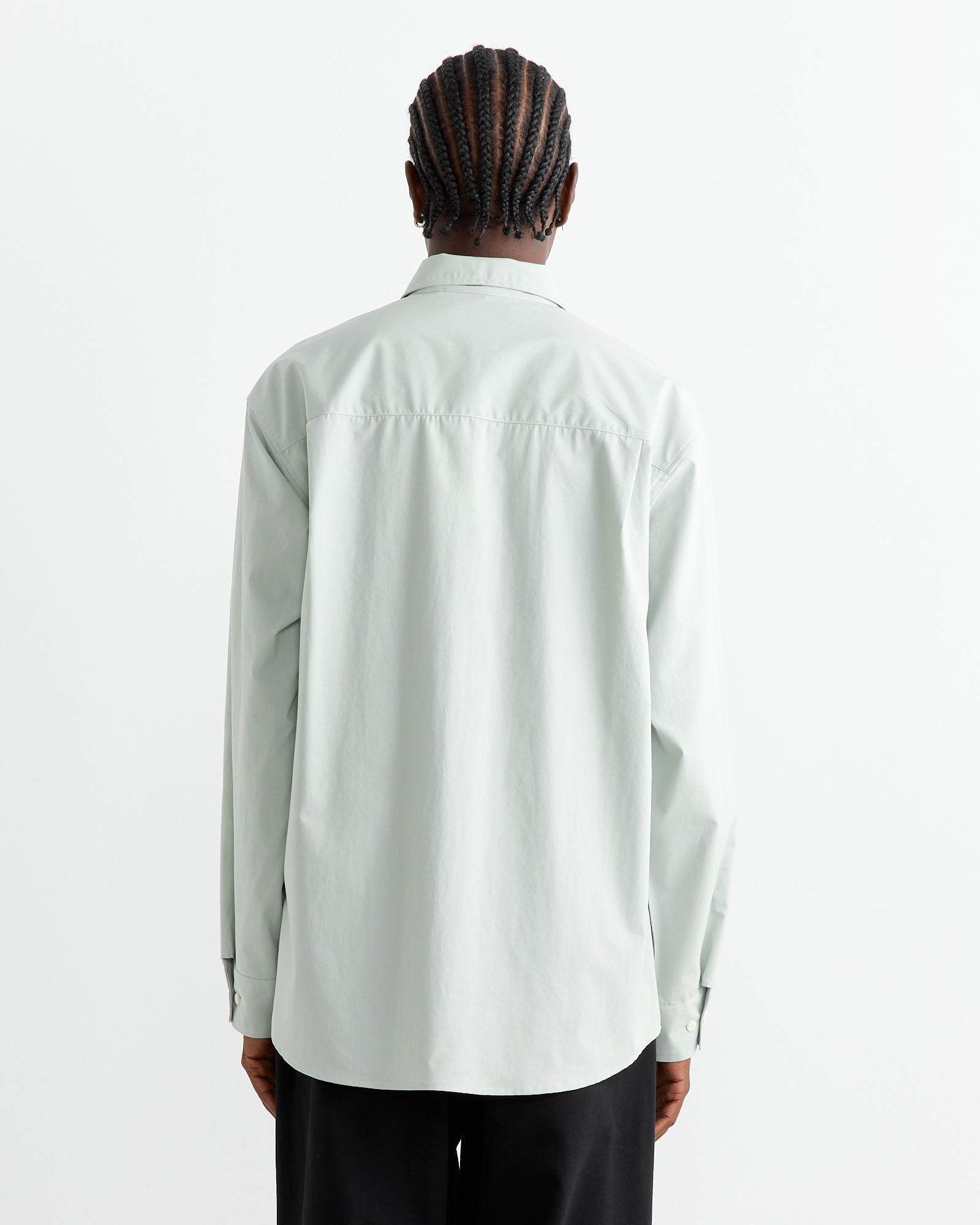 SMOCK Routine Shirt Organic Poplin Ice Green - Organic Poplin Ice Green / M (267698)