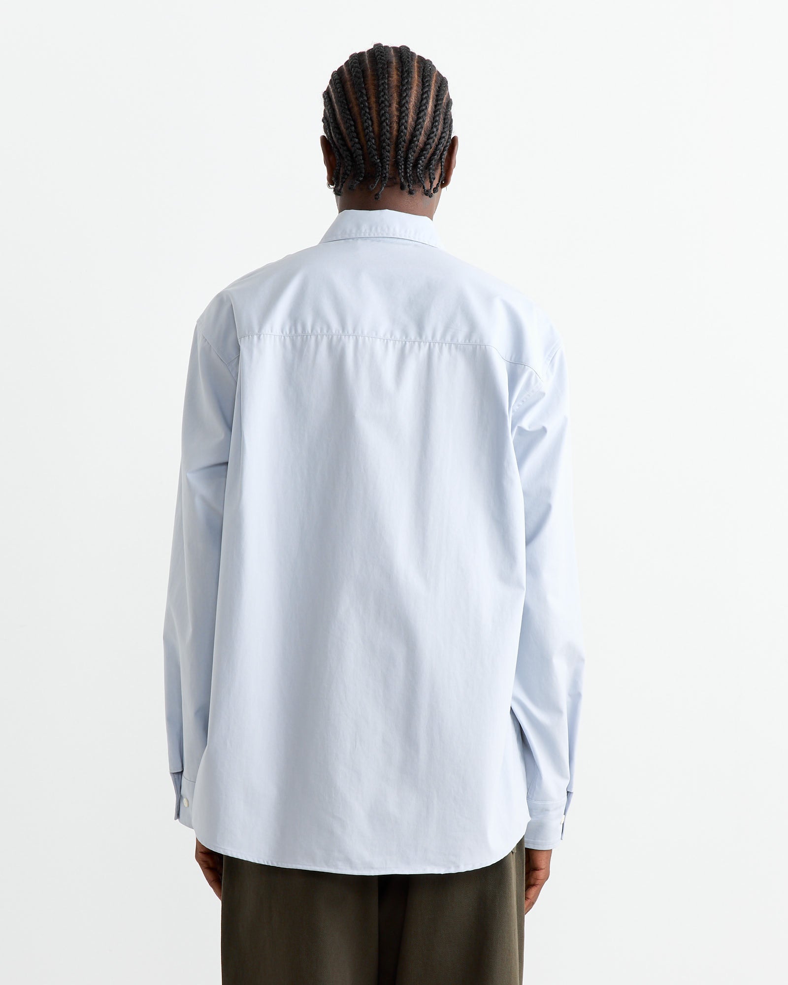 SMOCK Routine Shirt Organic Poplin Blue - Organic Poplin Blue / M (267703)