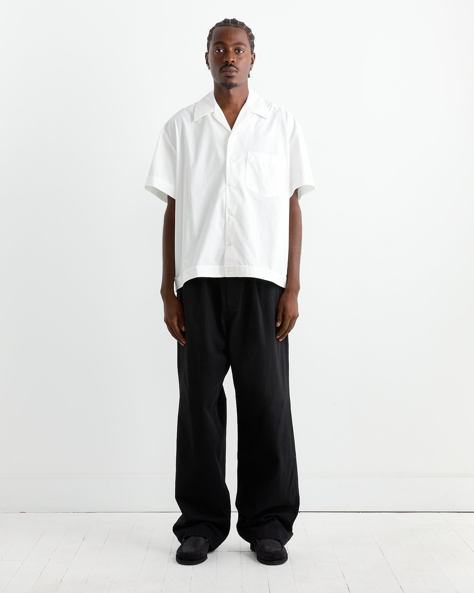 Bongo Shirt in Organic Poplin White