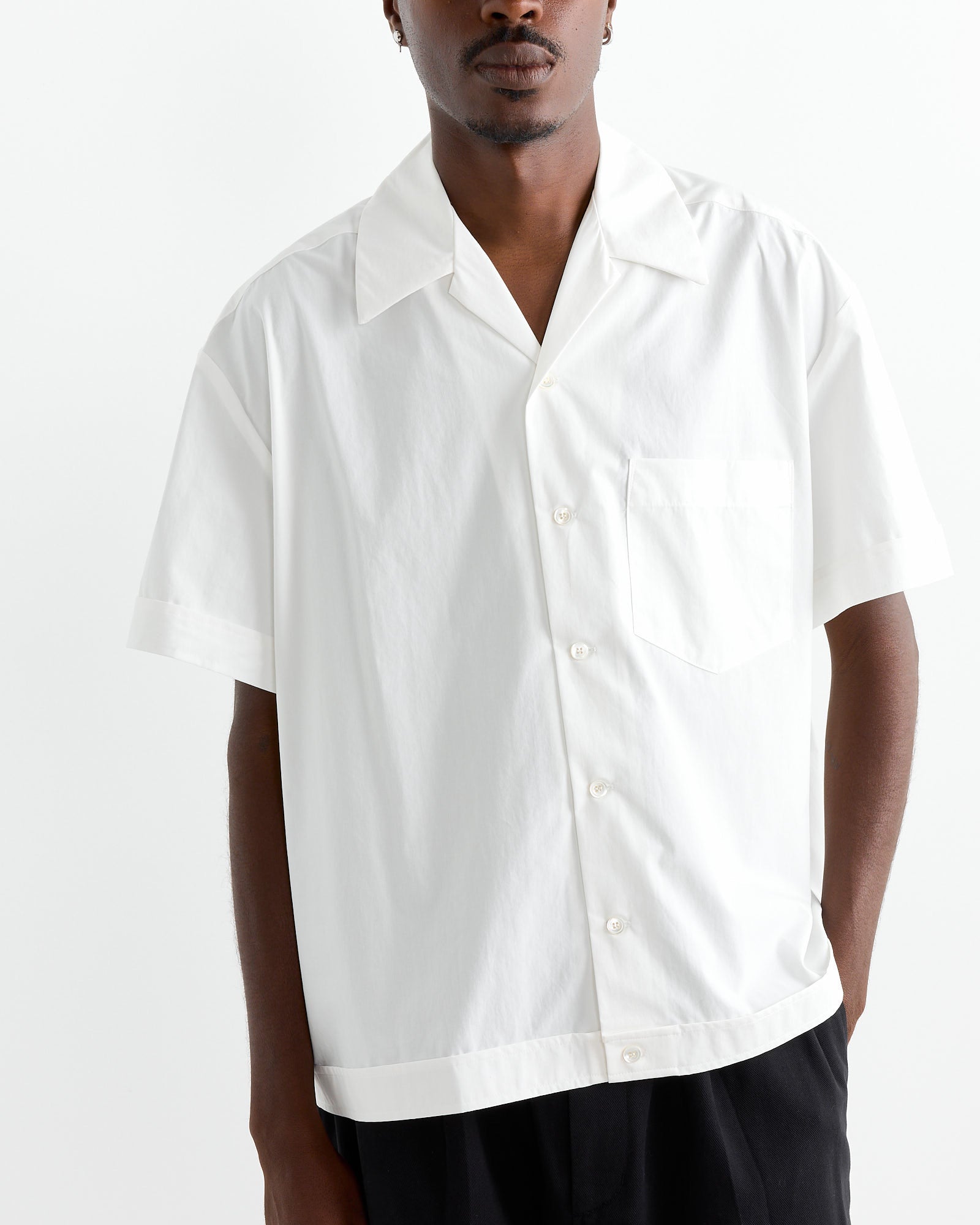 Bongo Shirt in Organic Poplin White