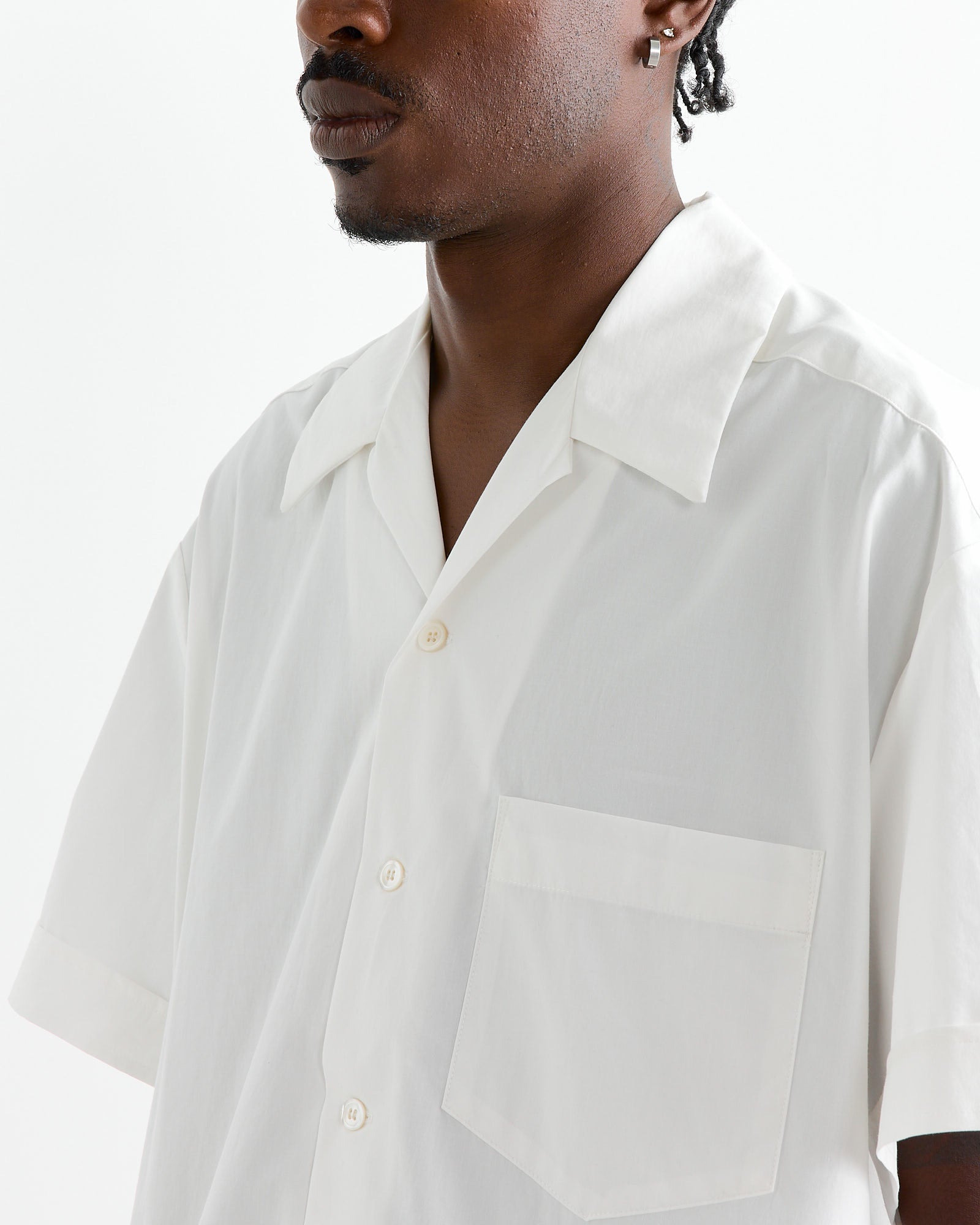 Bongo Shirt in Organic Poplin White