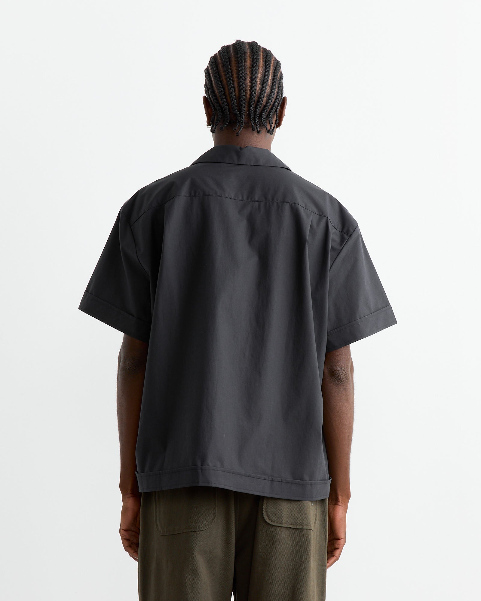 SMOCK Bongo Shirt Organic Poplin Black - Organic Poplin Black / L (267714)