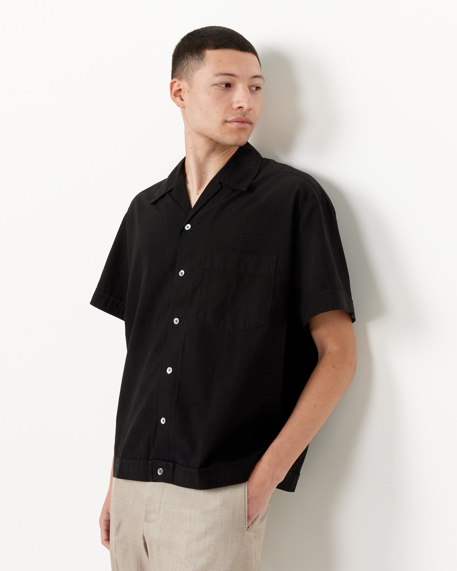 Bongo Shirt Poplin in Black