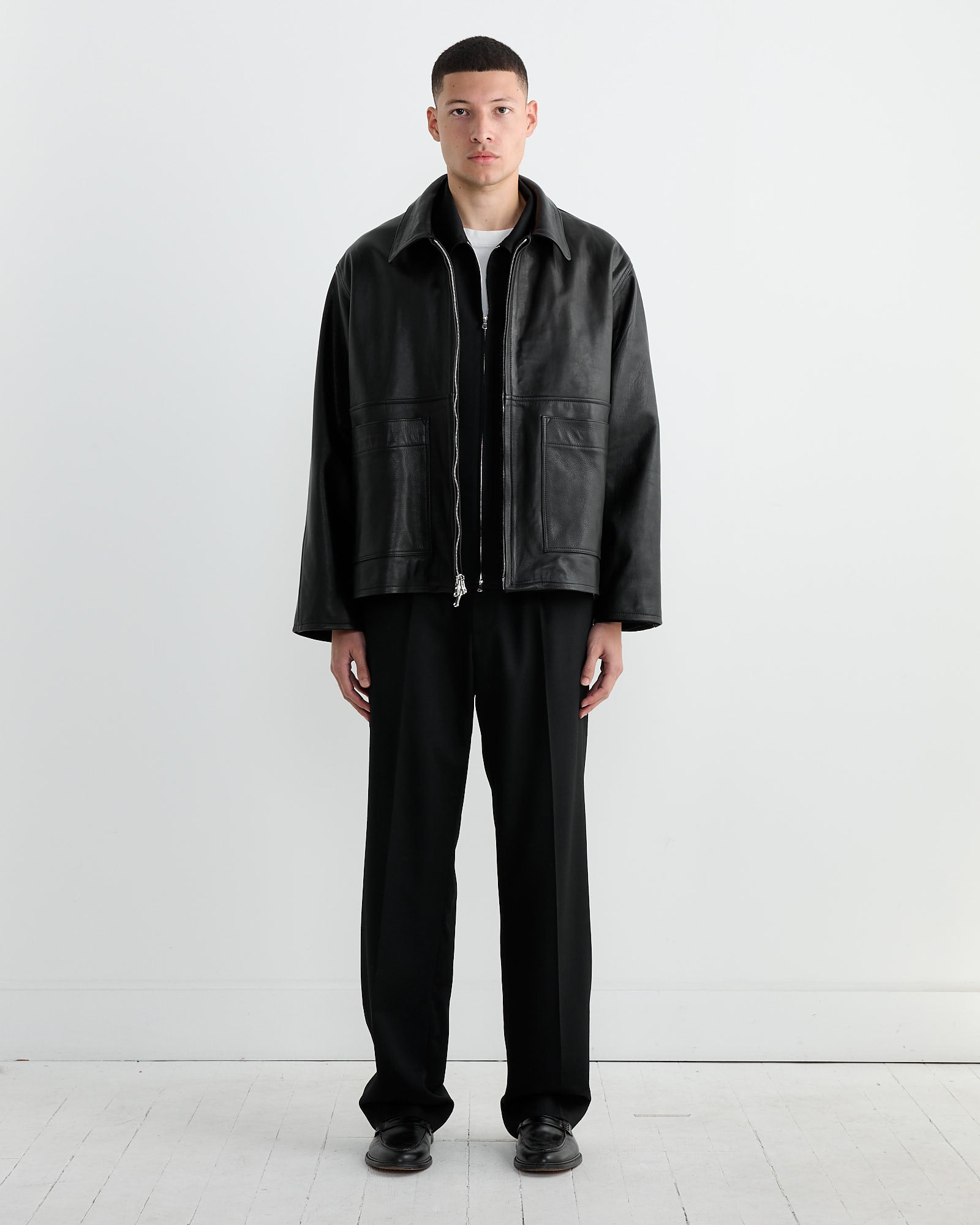 SMOCK Totem Leather Jacket Black - Black / L (268819)