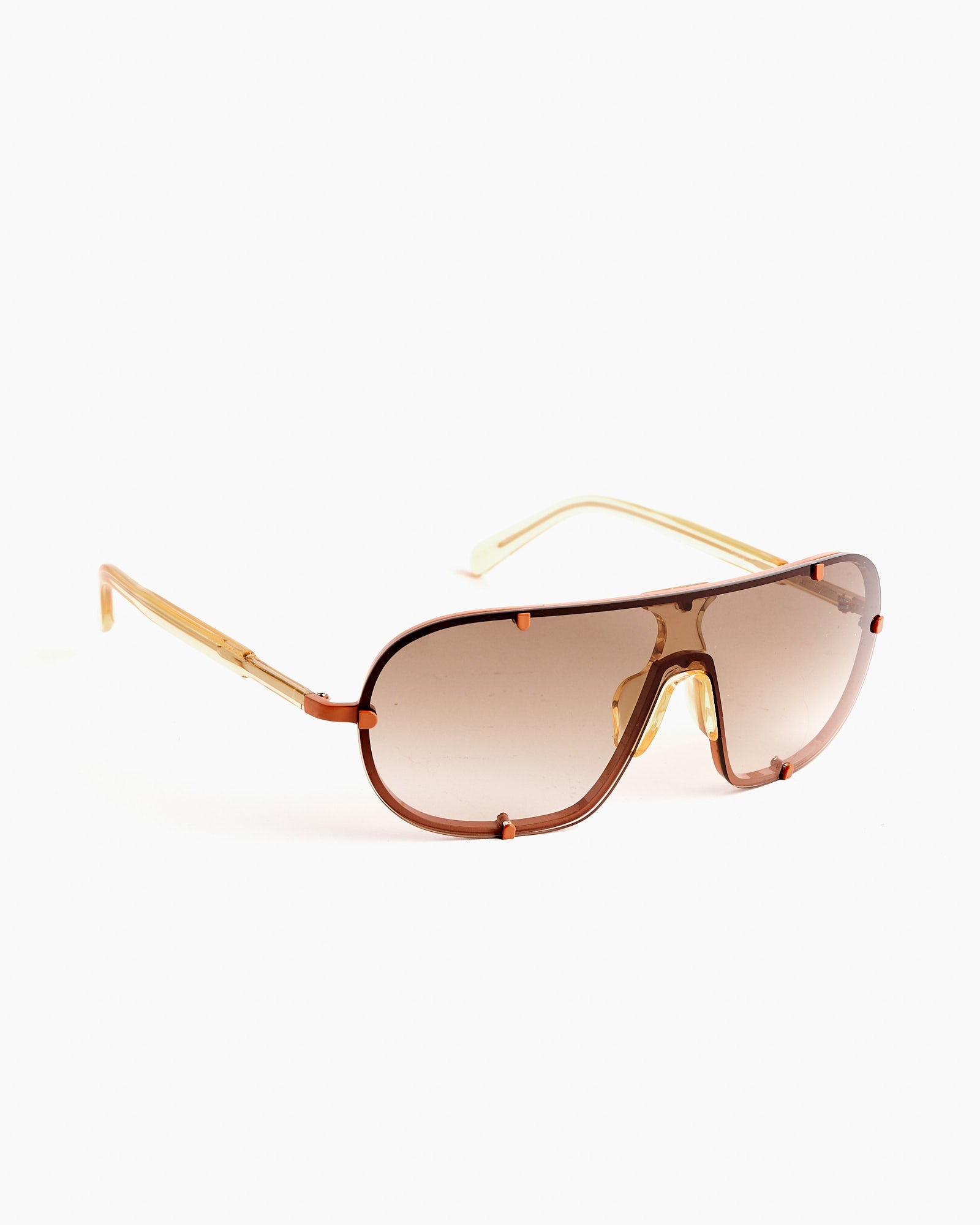 Dries Van Noten Shield Sunglasses C5 Rust/Ocra - C5 Rust/Ocra / OS (269181)