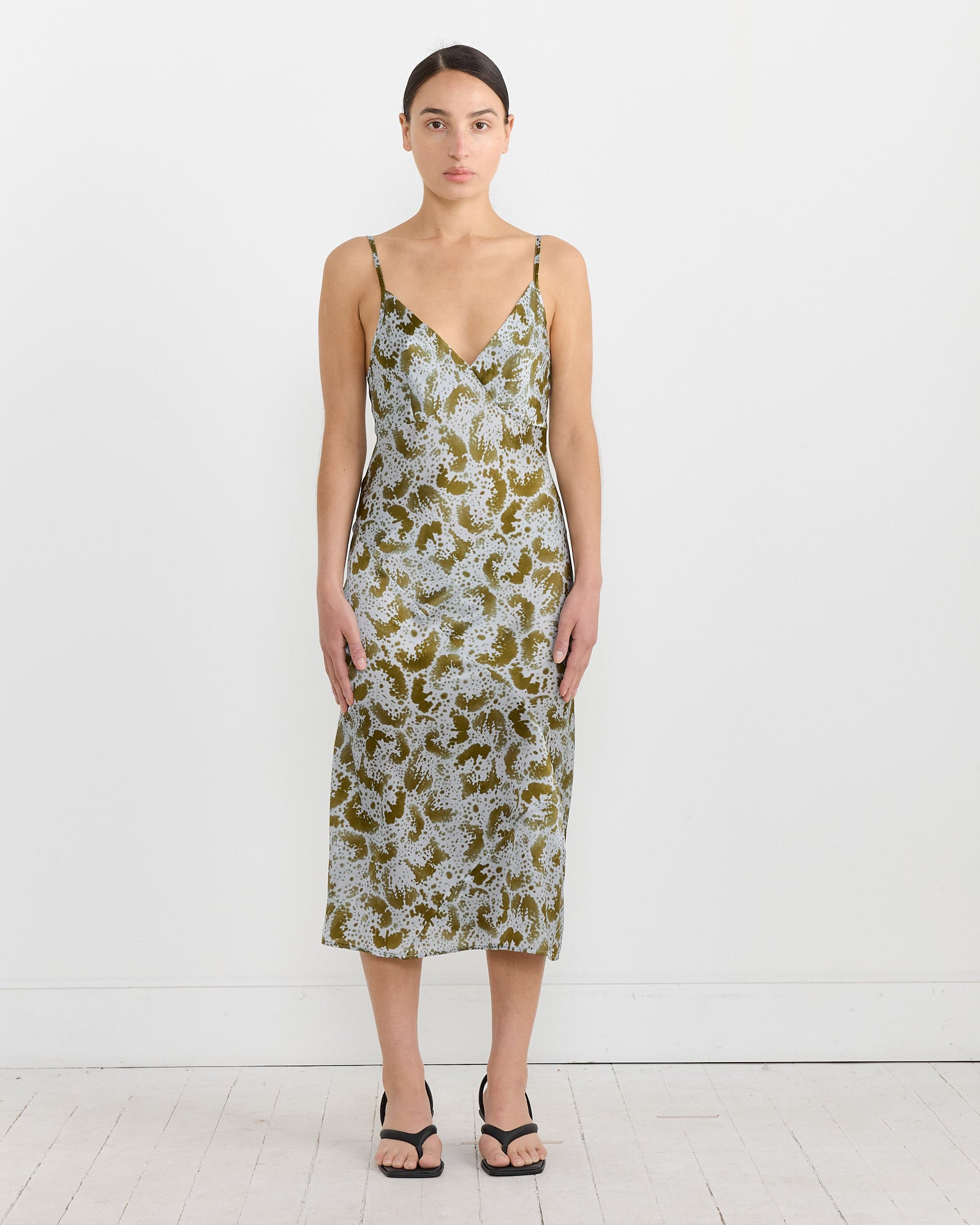 Dries Van Noten Denne 1163 Dress Khaki - Khaki / 36 (269259)