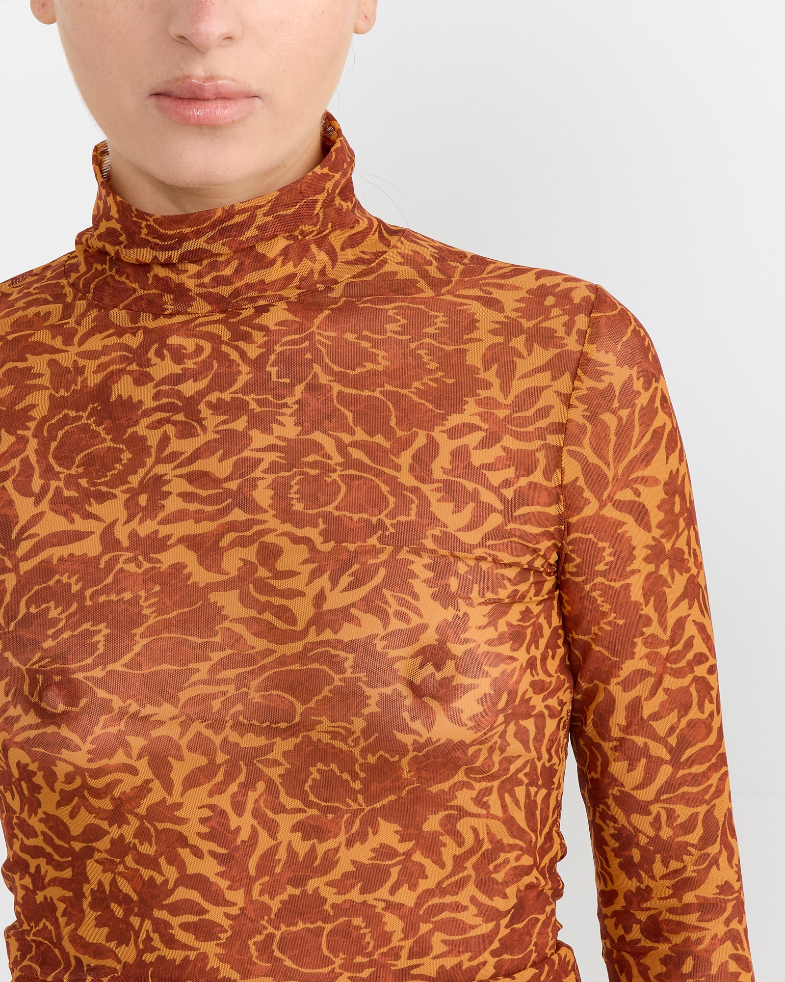 Dries Van Noten Hoyser PR 1619 Turtleneck Orange - Orange / S (269266)