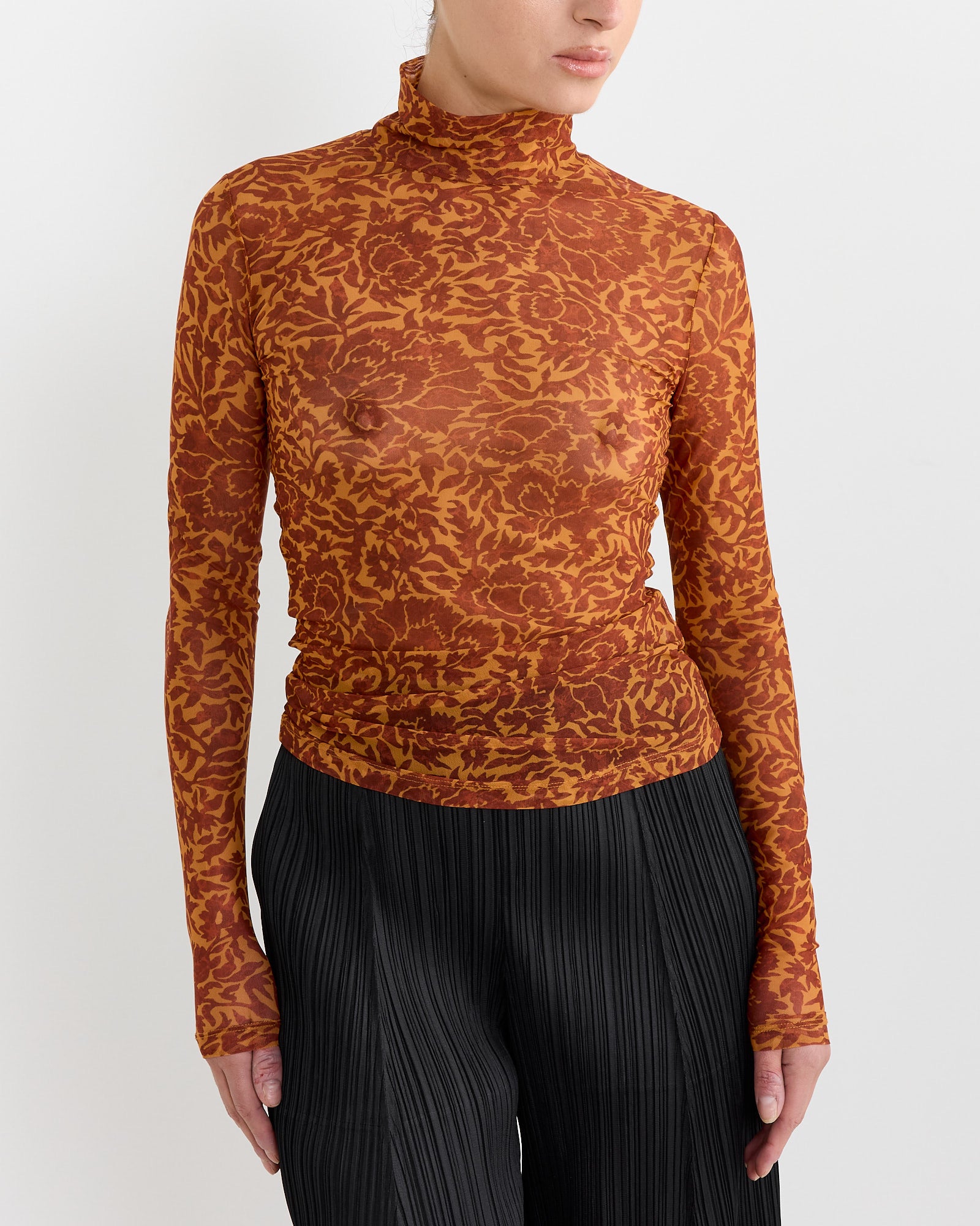 Dries Van Noten Hoyser PR 1619 Turtleneck Orange - Orange / S (269266)