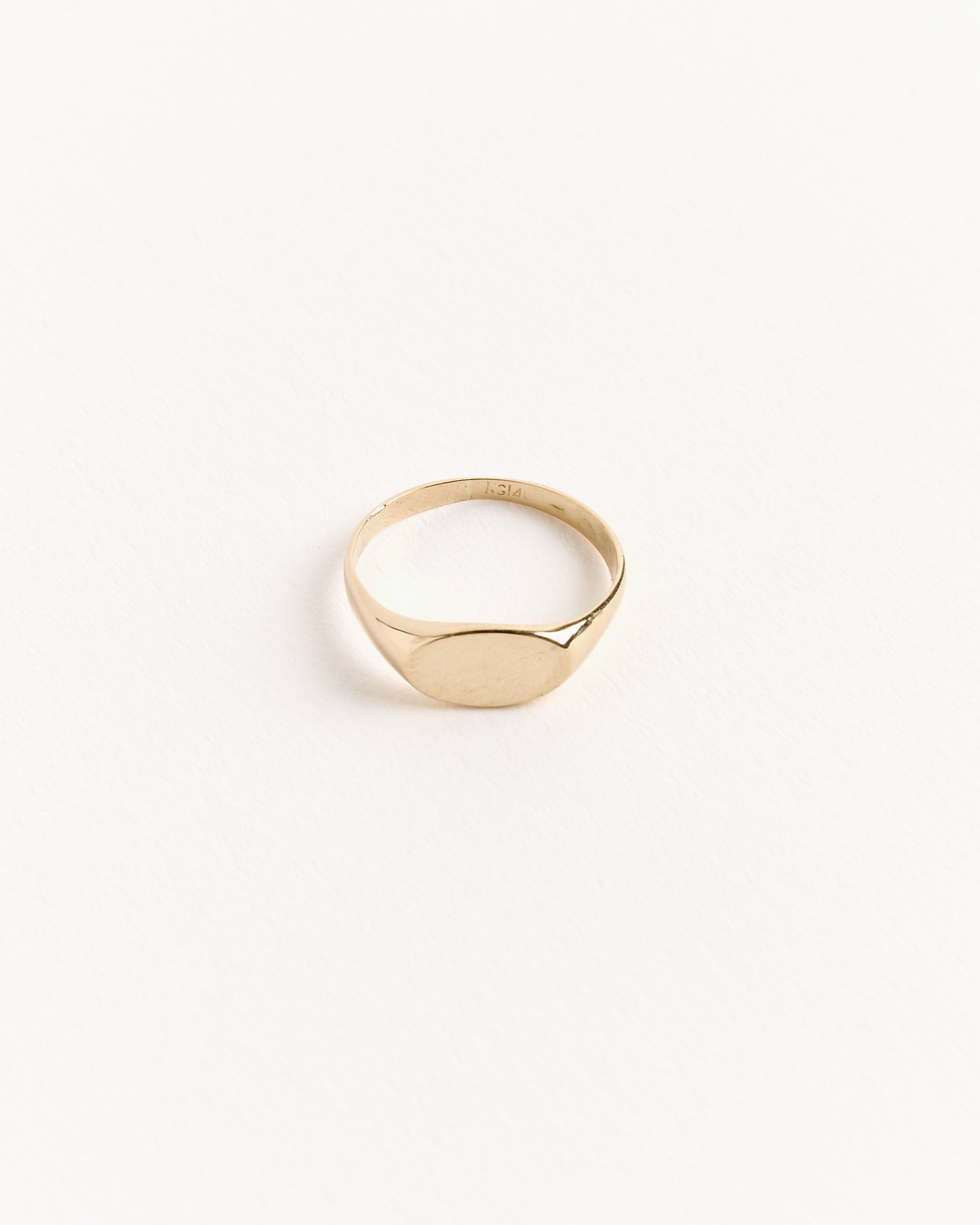 SHOPDELAGOLD Mini Signet Pinky Ring 14K YG - 14K YG / 5 (269534)